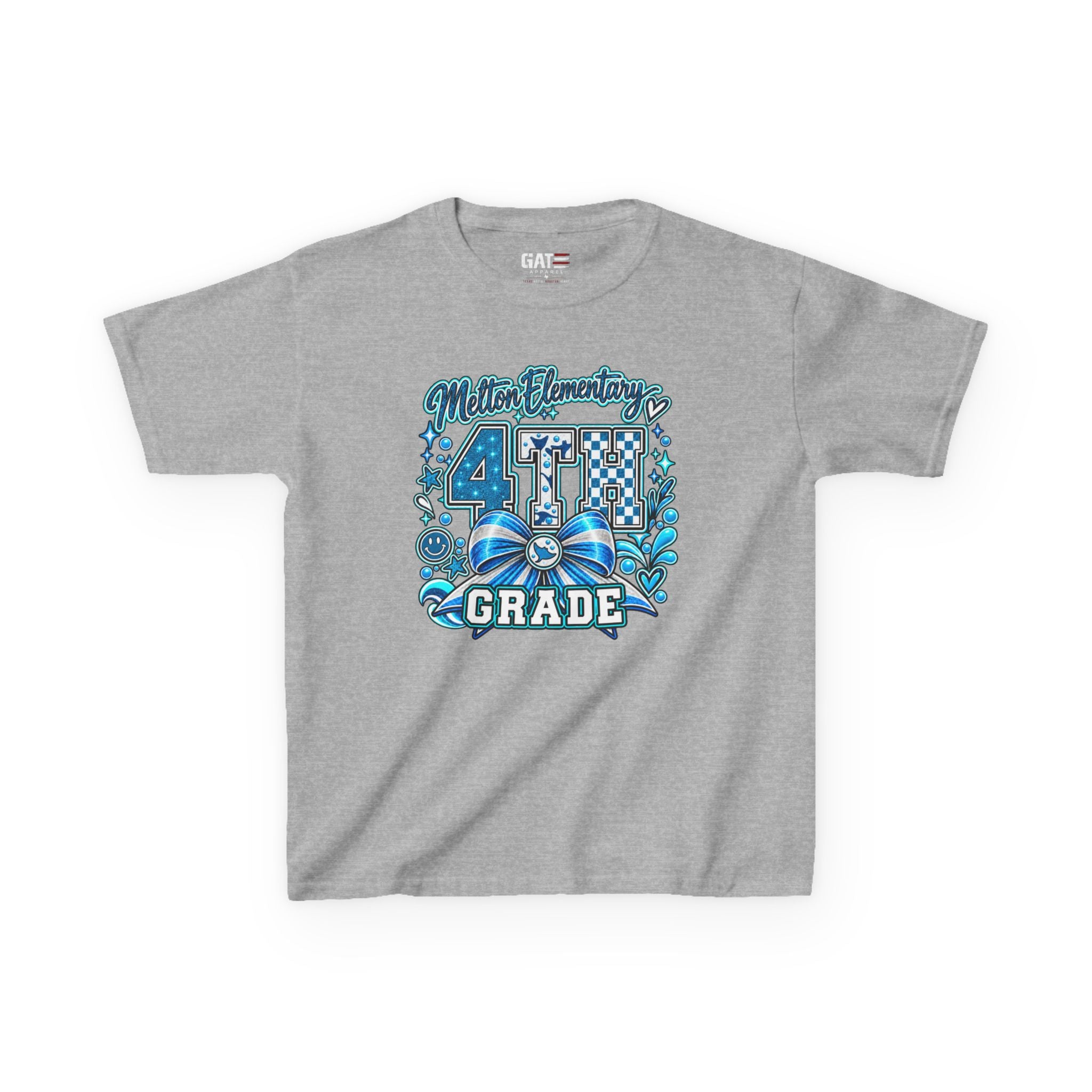 Melton 4th Grade Kids T‑Shirt — Ribbon Design