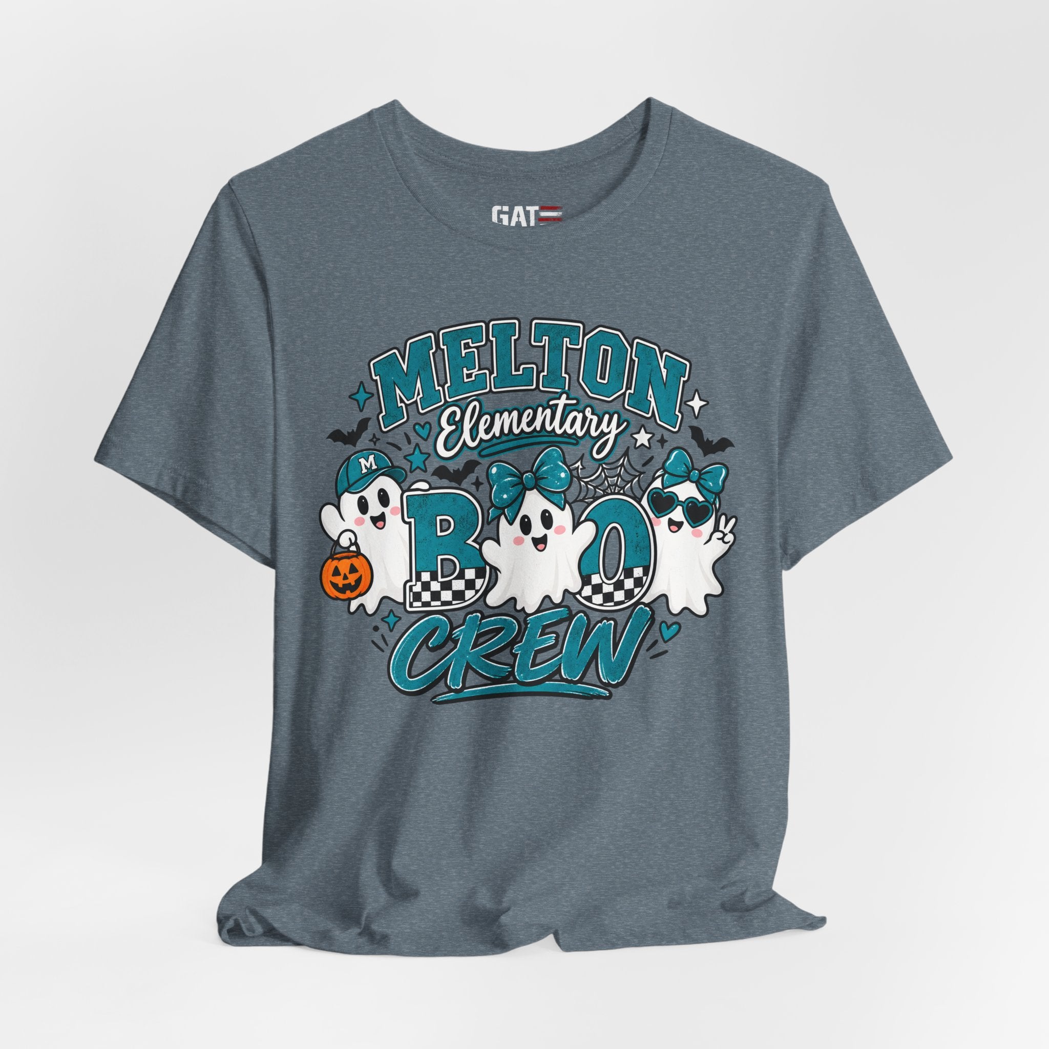 Melton Elementary Boo Crew T-Shirt — Cute Halloween Ghost School Tee