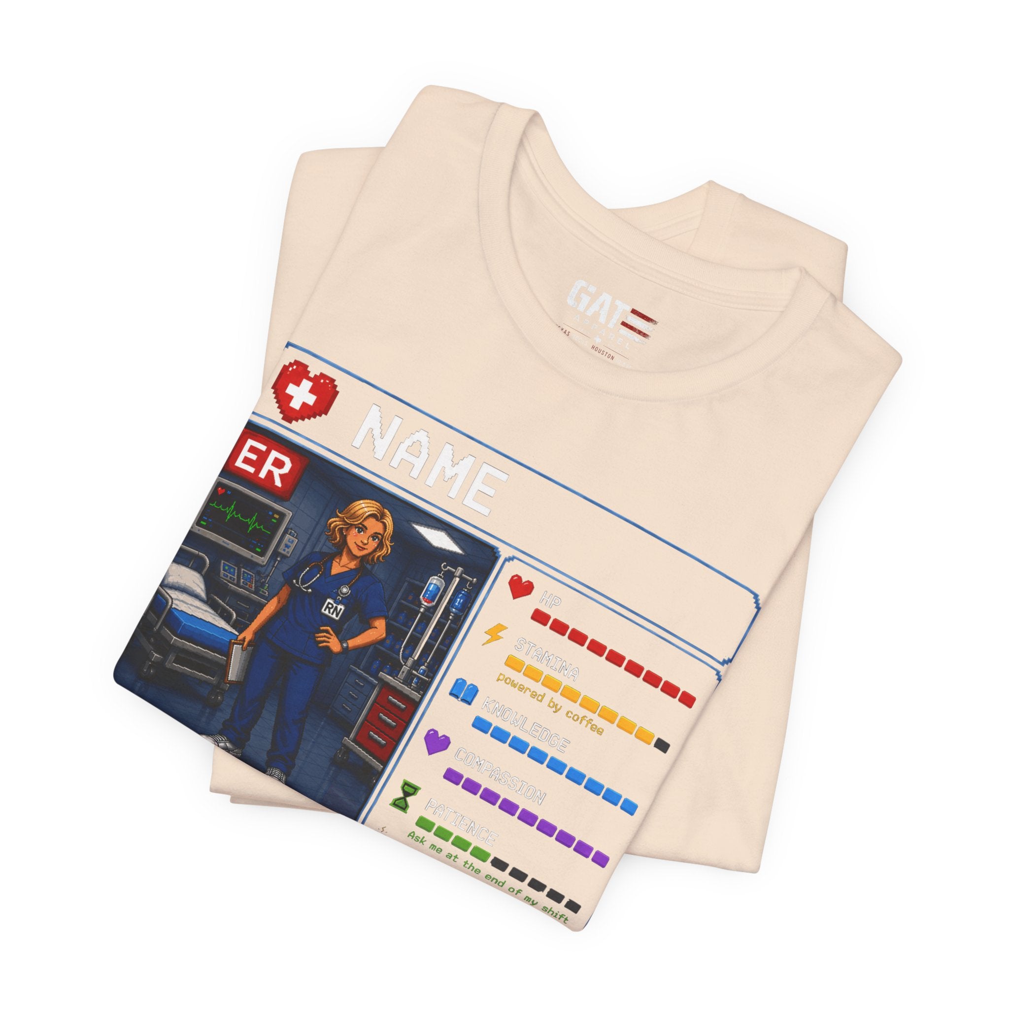 Custom ER Nurse RPG Character Shirt | Personalized Nurse Gift