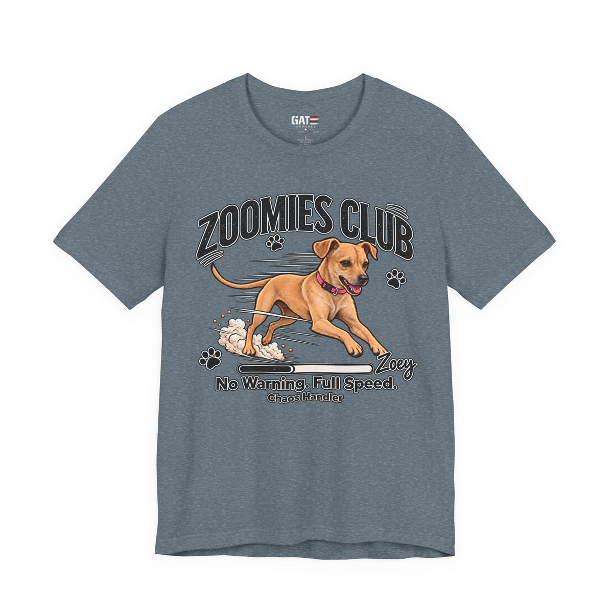 Personalized Zoomies Club Dog Shirt | Custom Pet Tee