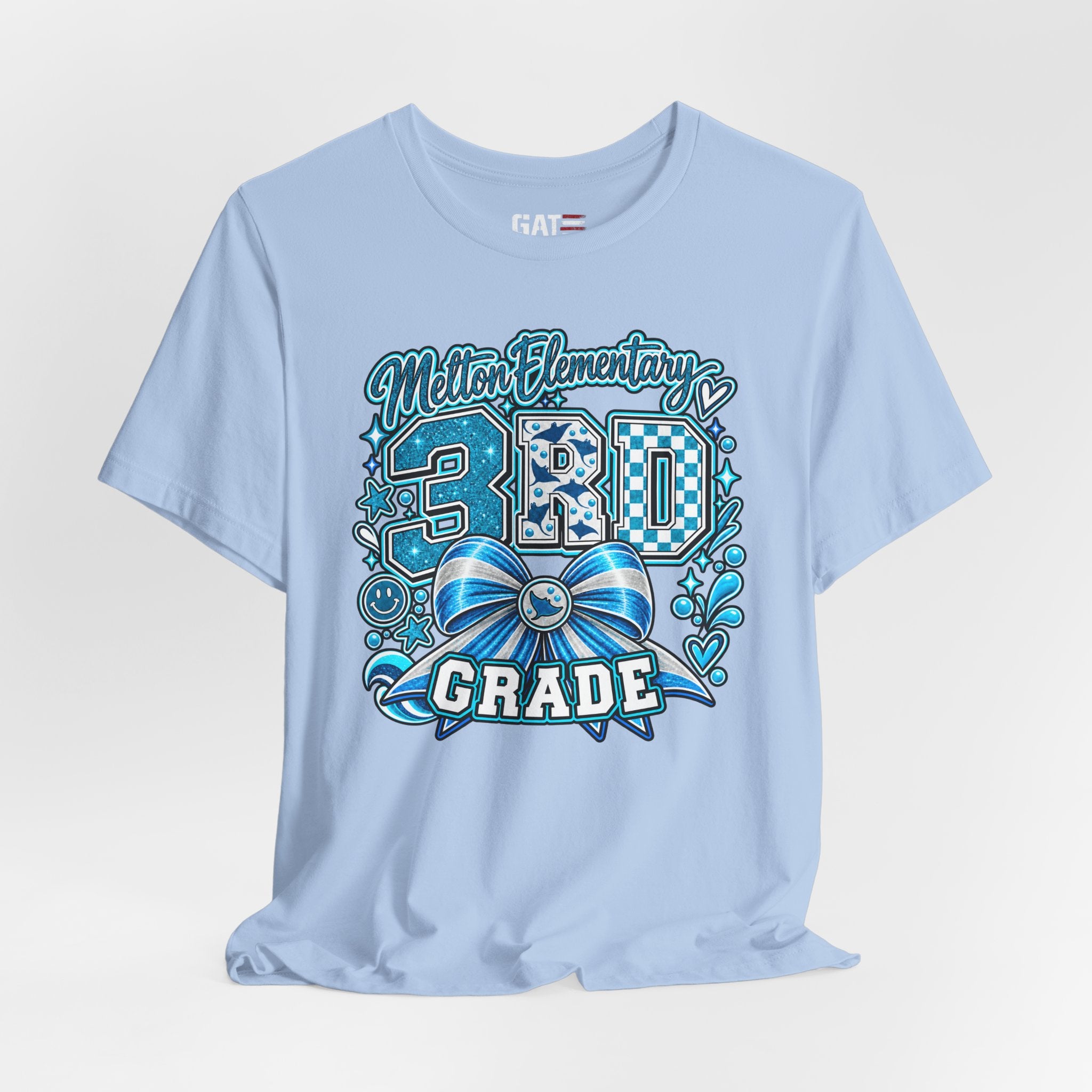 Melton 3rd Grade School T‑Shirt — Bow Design