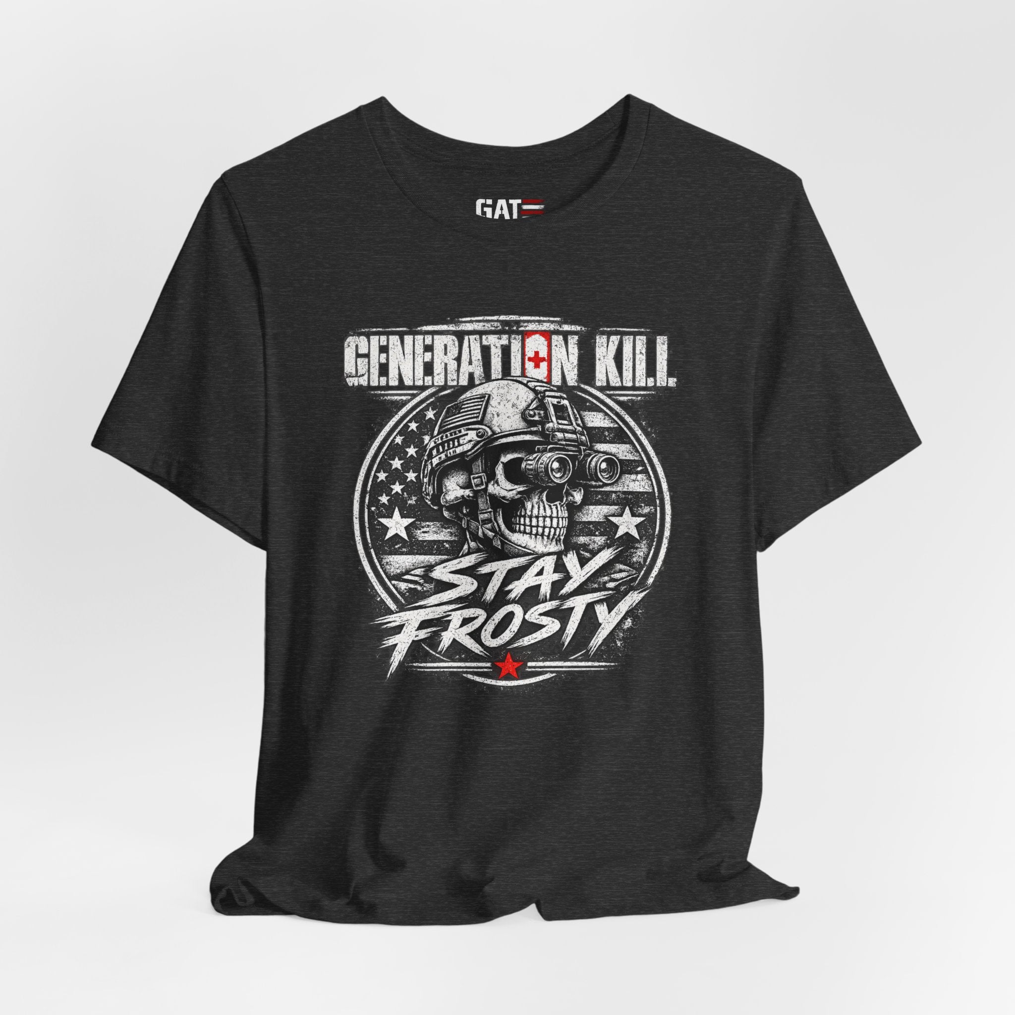 Stay Frosty Skull Tee — Military Veteran Retro Graphic T-Shirt