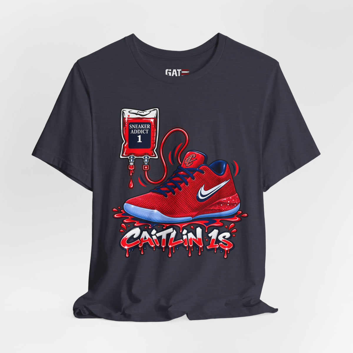 Caitlin Clark Caitlin 1s Addict Red Sneaker Shirt