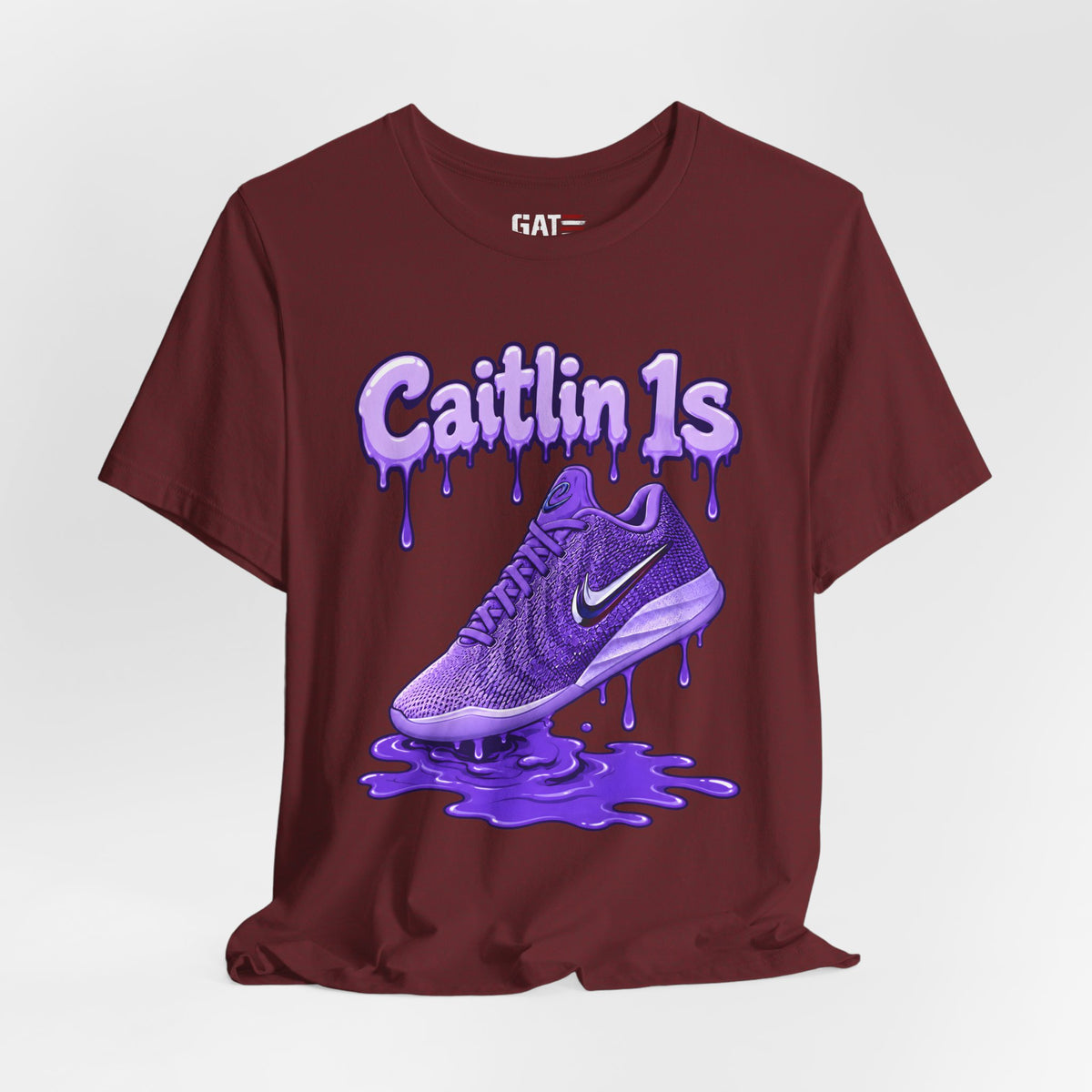 Caitlin Clark Caitlin 1s Purple Fade Paint Sneaker Shirt