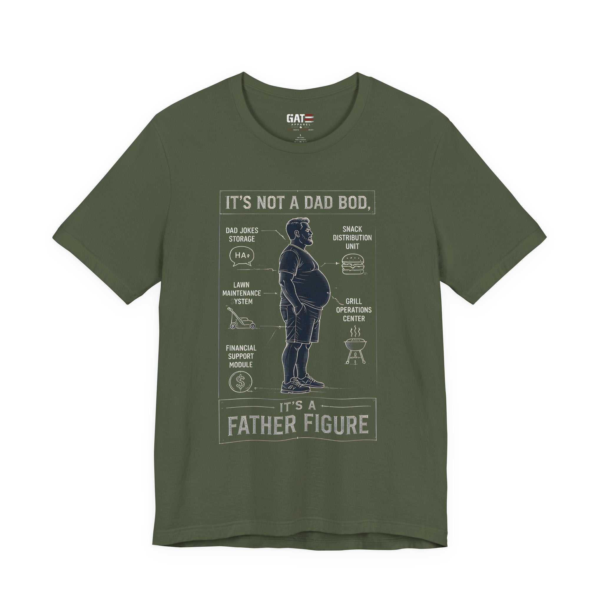 It's Not a Dad Bod It's a Father Figure Shirt | Funny Dad Shirt | Blueprint Dad Bod Tee | Father's Day Gift for Dad | Grill Master Dad Tee
