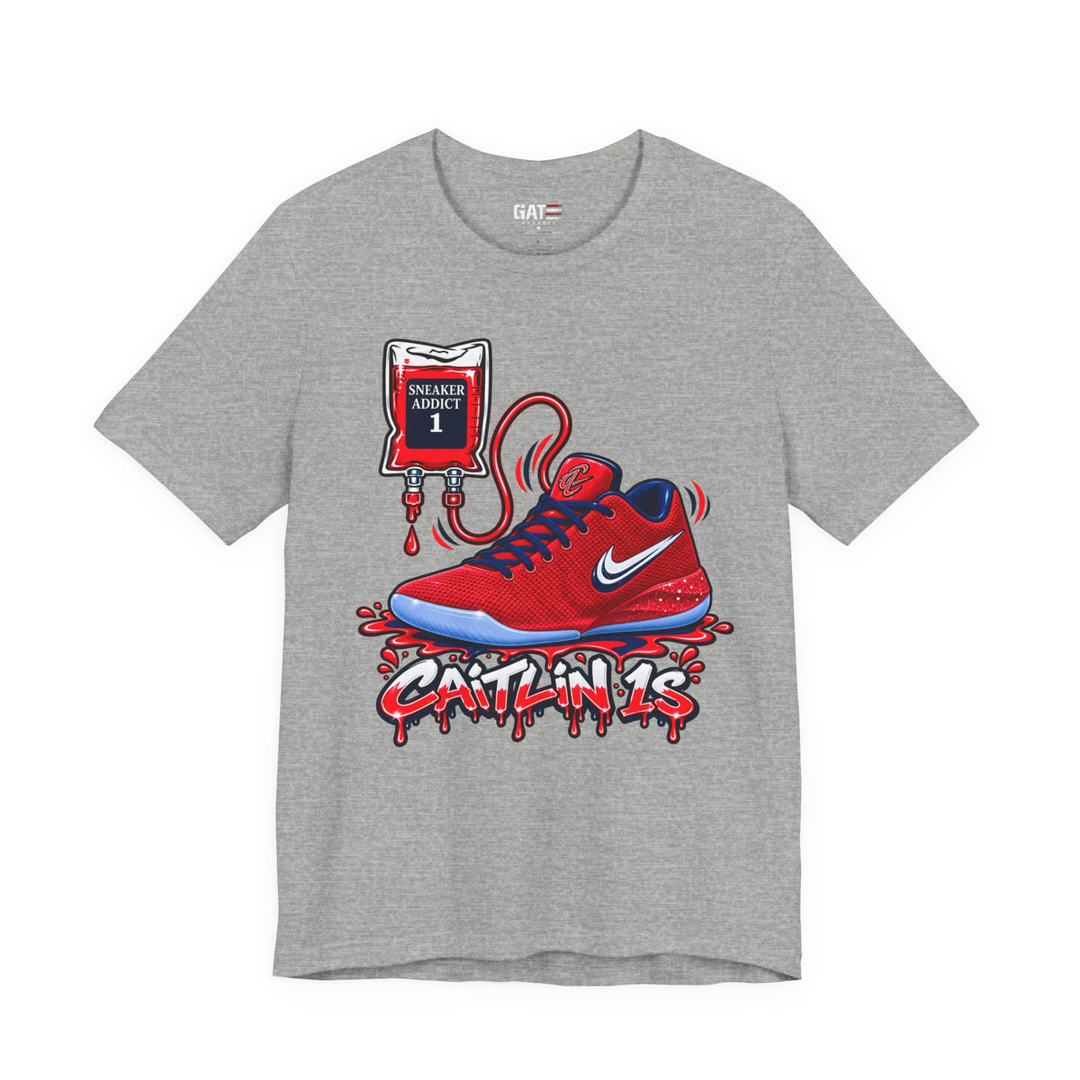 Caitlin Clark Caitlin 1s Addict Red Sneaker Shirt