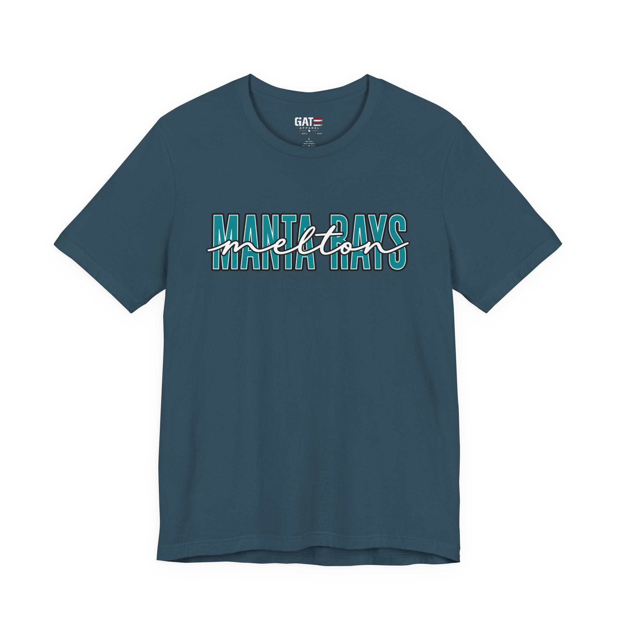 Melton Elementary Script Tee Teal