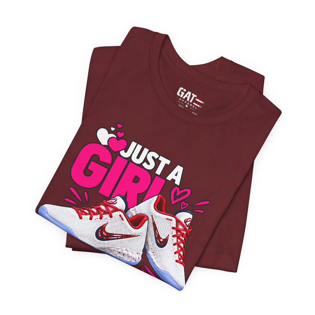 Caitlin Clark Caitlin 1s Just a Girl Sneaker Shirt | Style 4