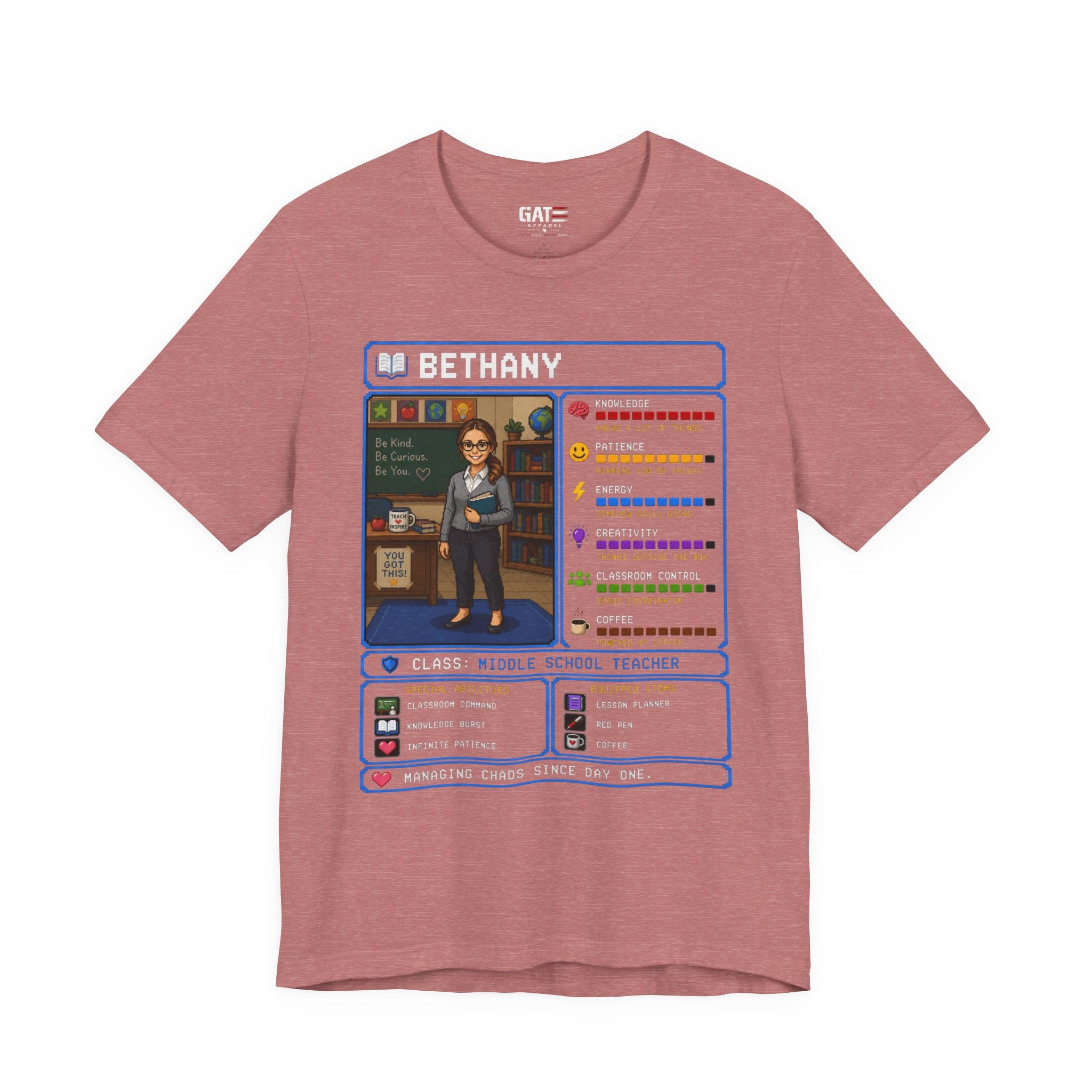 Custom Teacher RPG Character Shirt | Personalized Teacher Gift