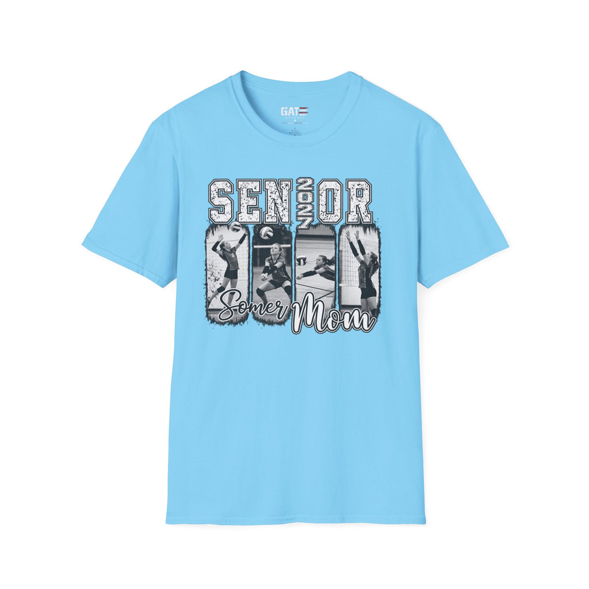 Senior Volleyball Mom Photo Shirt | Personalized Name Tee