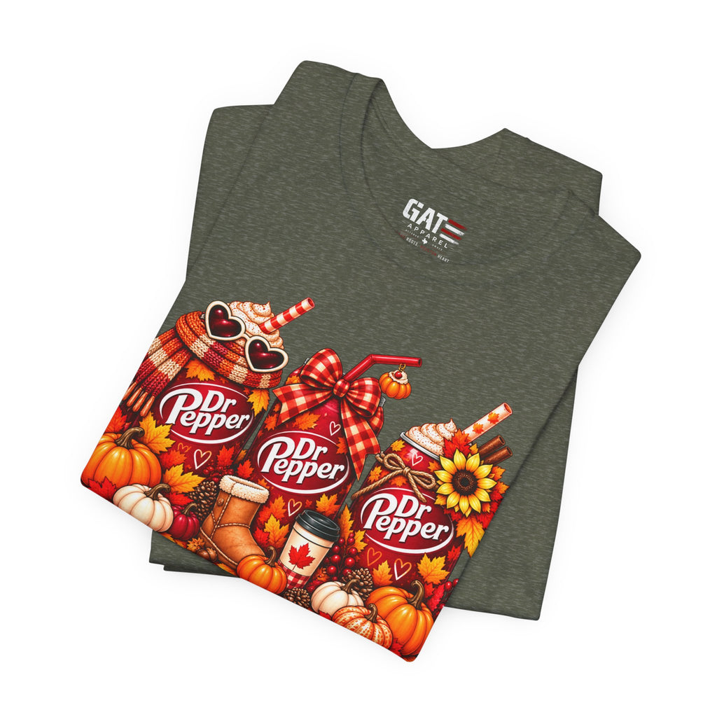 Dr Pepper Pumpkin Spice Tee — Autumn Fall Soda Graphic T-Shirt