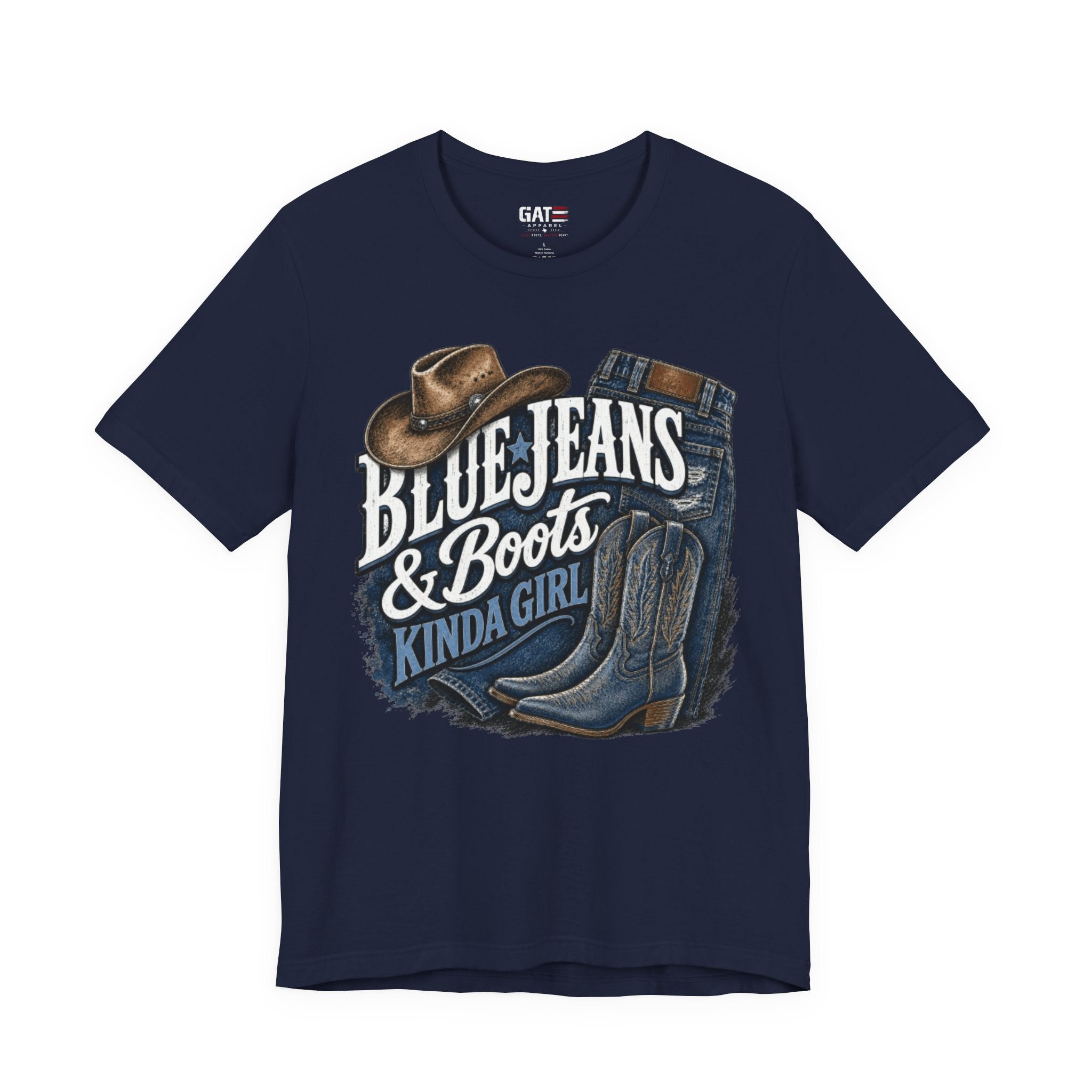 Blue Jeans & Boots Kinda Girl Country Cowgirl T‑Shirt