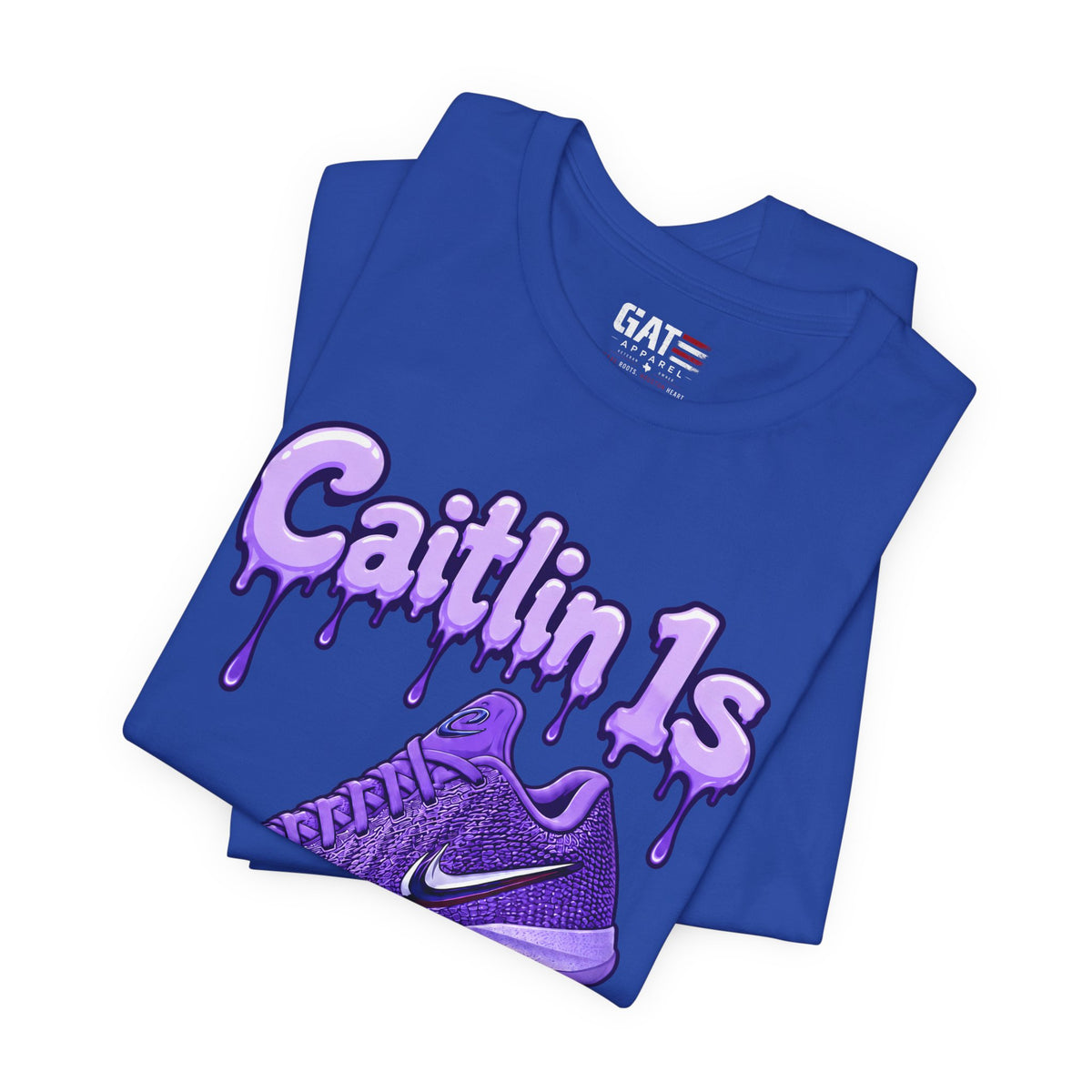 Caitlin Clark Caitlin 1s Purple Fade Paint Sneaker Shirt