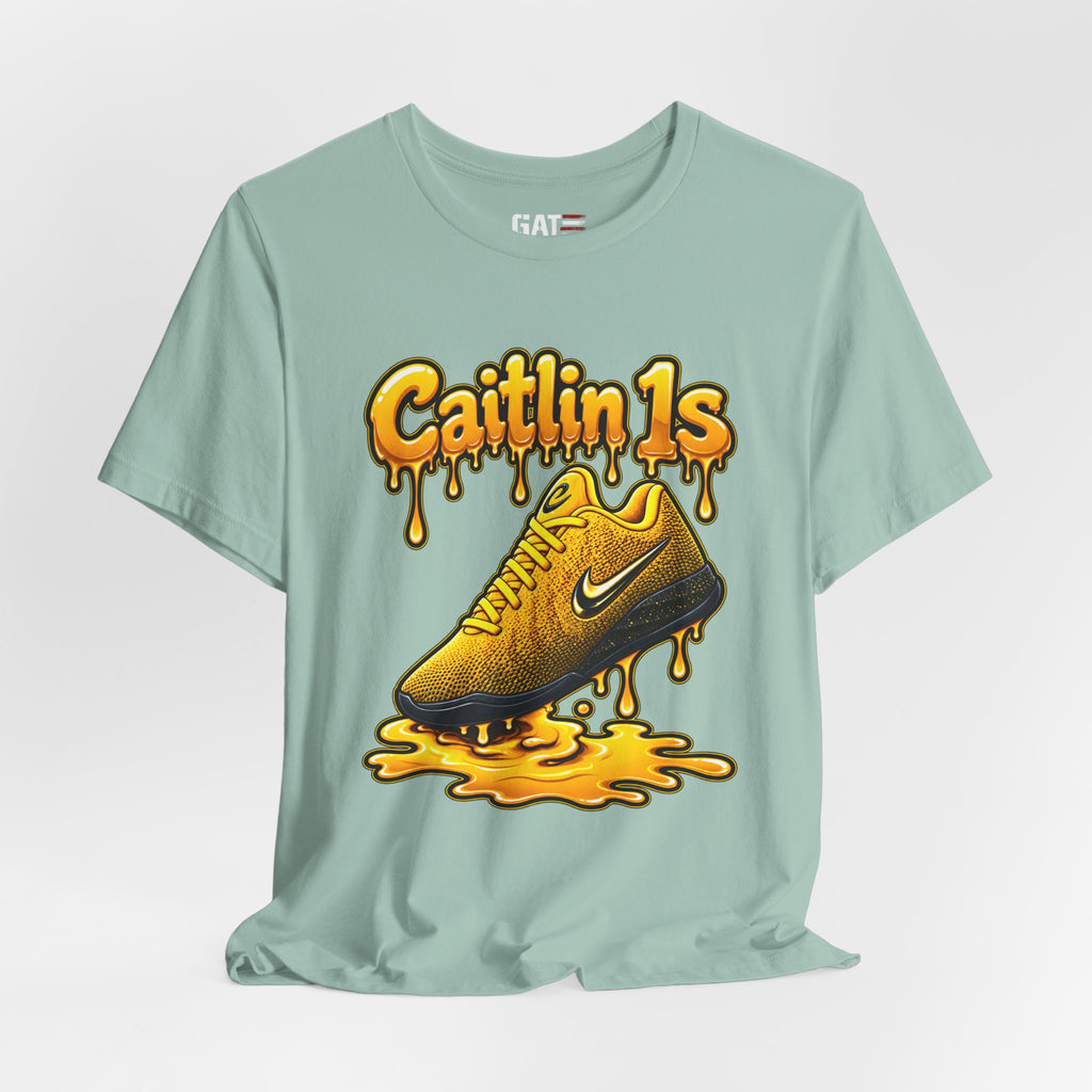 Caitlin Clark Caitlin 1s Iowa Yellow Paint Sneaker Shirt