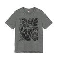 Floral Silhouette Tee — Black Botanical Flower Print