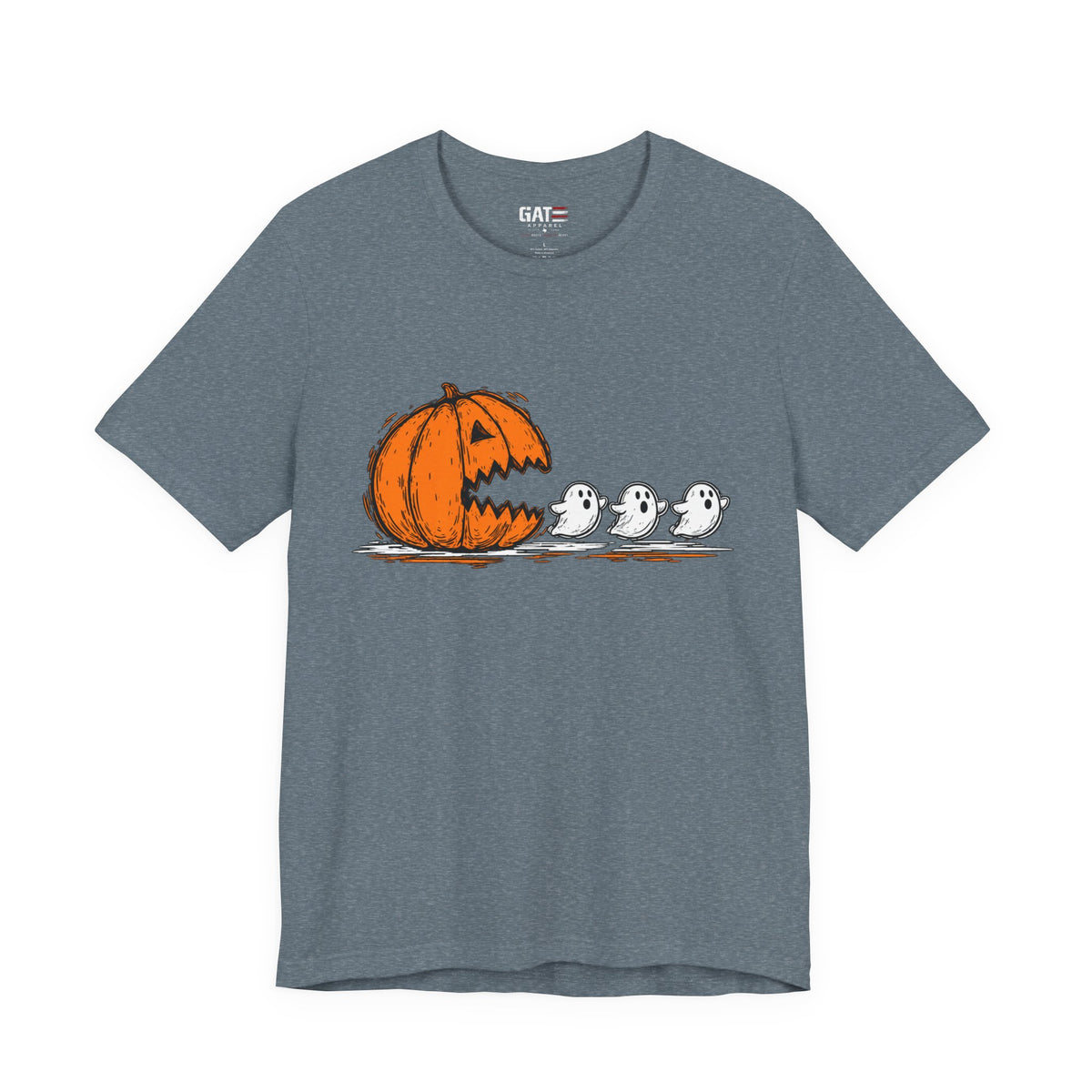 Ghost Chase Halloween Pumpkin T-Shirt