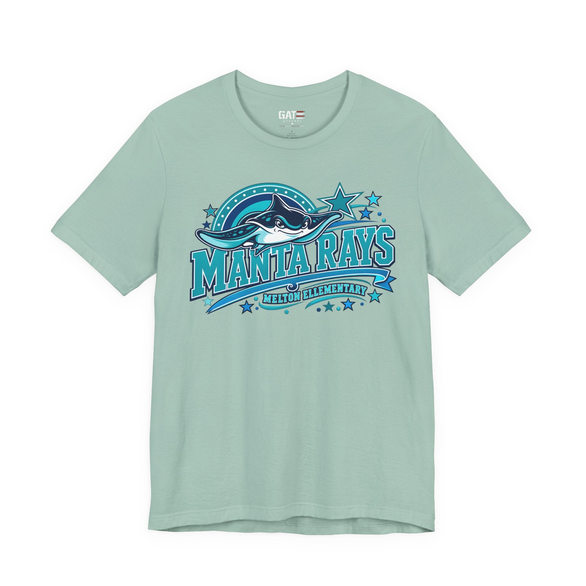 Melton Manta Rays Graphic Tee – Retro Ocean School Spirit Shirt