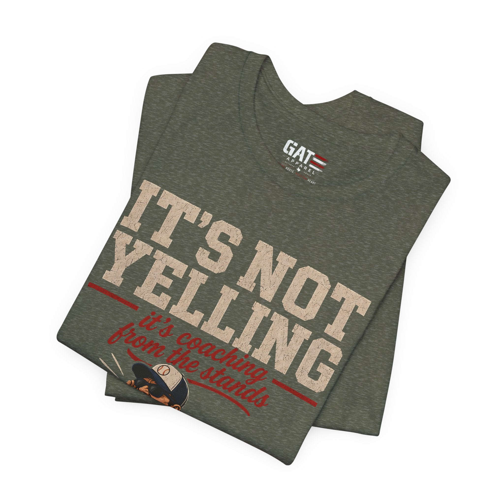 It's Not Yelling It's Coaching From The Stands Baseball Dad Shirt, Funny Baseball Dad Tee, Travel Ball Dad Gift Father's Day