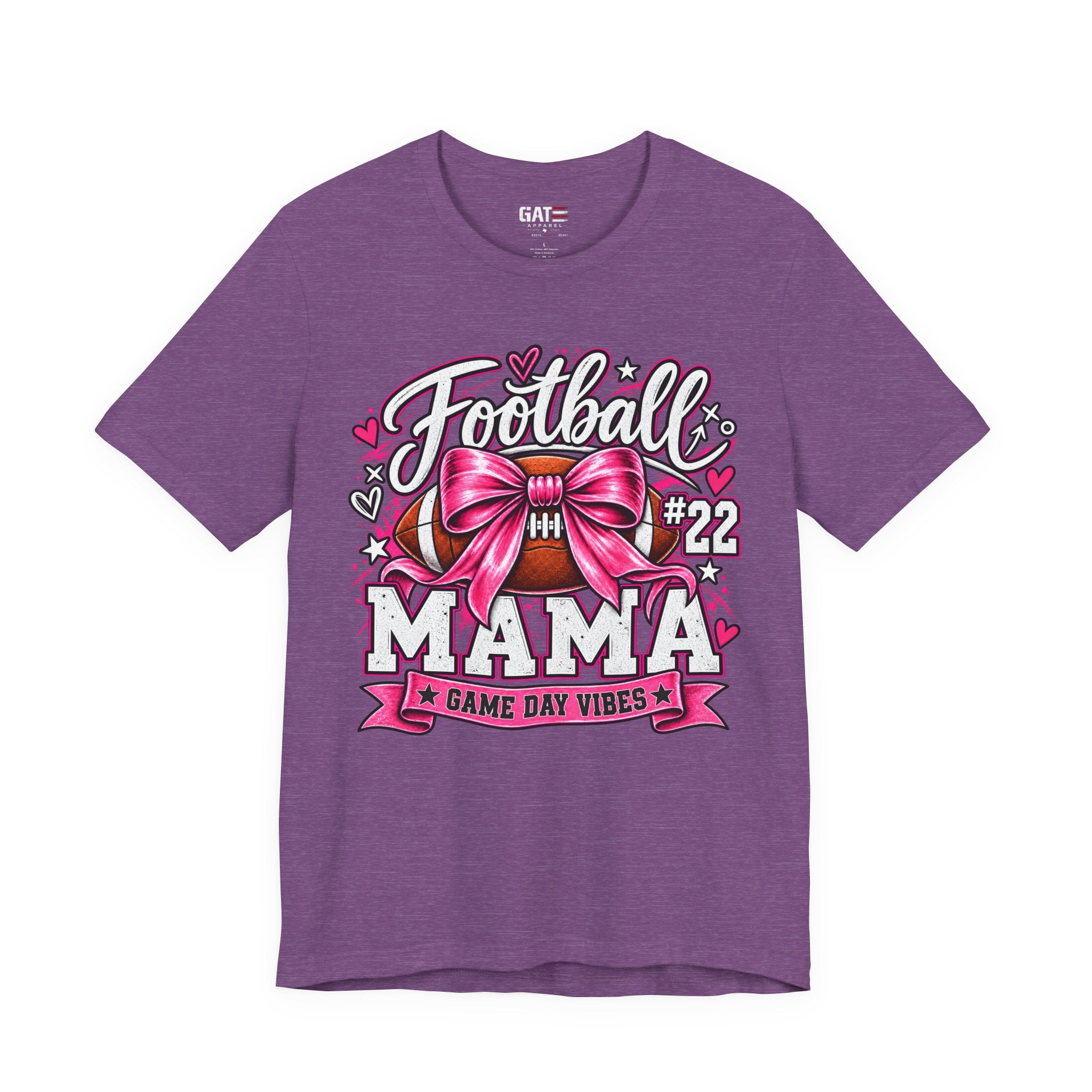 Football Mom Personalized Shirt Custom Player Name Number Helmet Game Day Tee