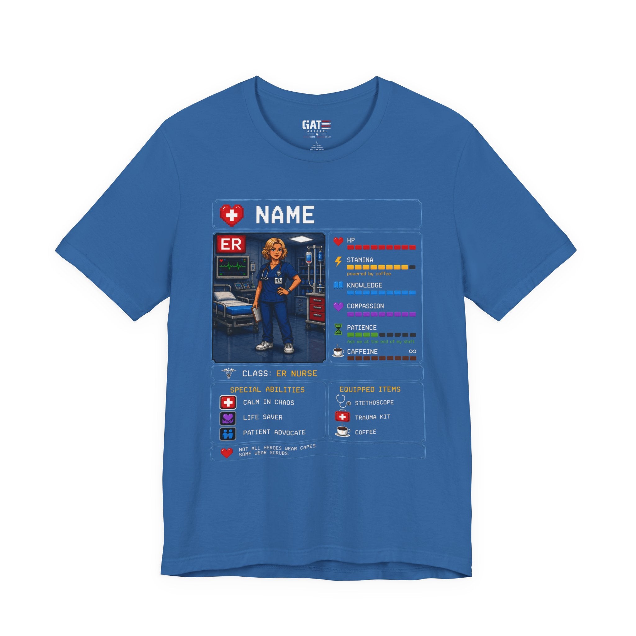 Custom ER Nurse RPG Character Shirt | Personalized Nurse Gift