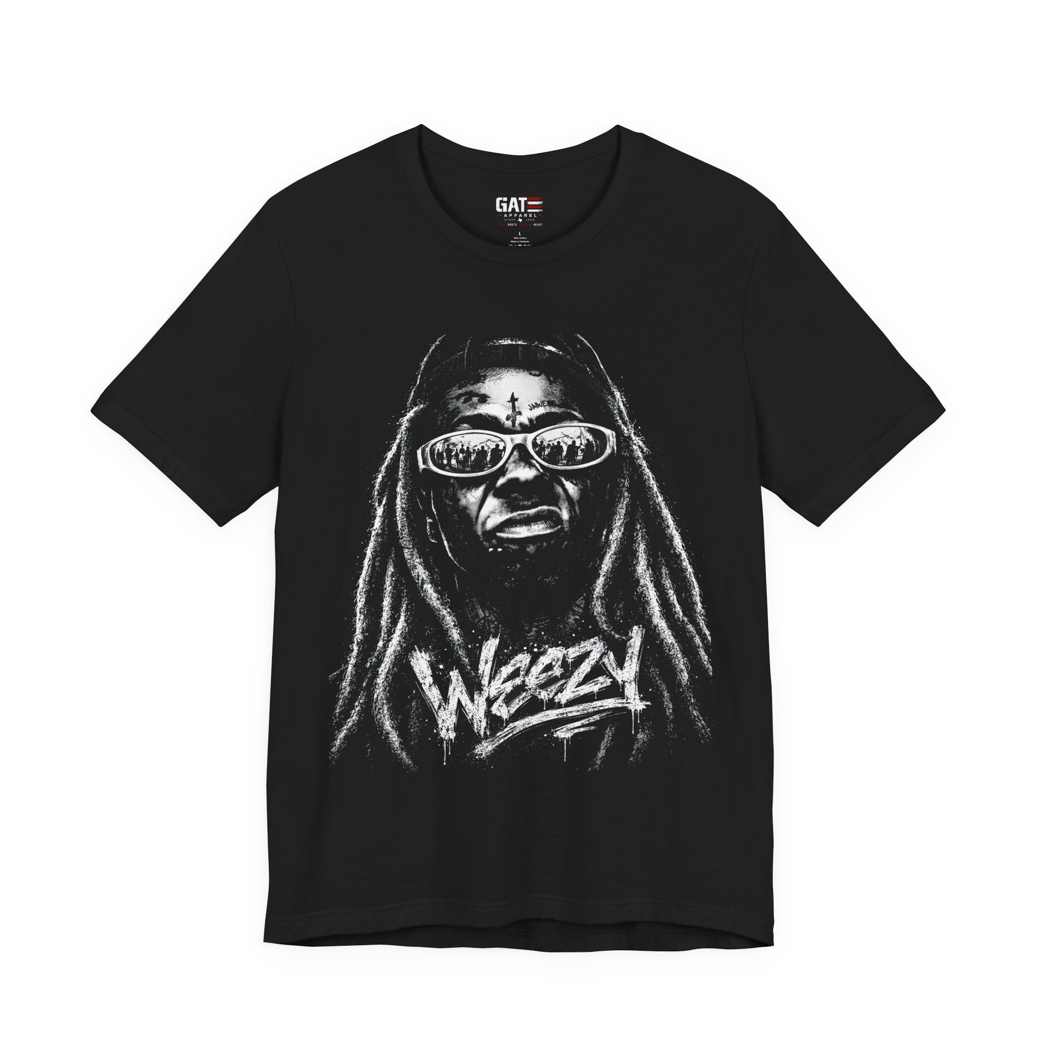 Lil'Wayne Graphic Tee|Weezy|Grayscale Portrait T-Shirt