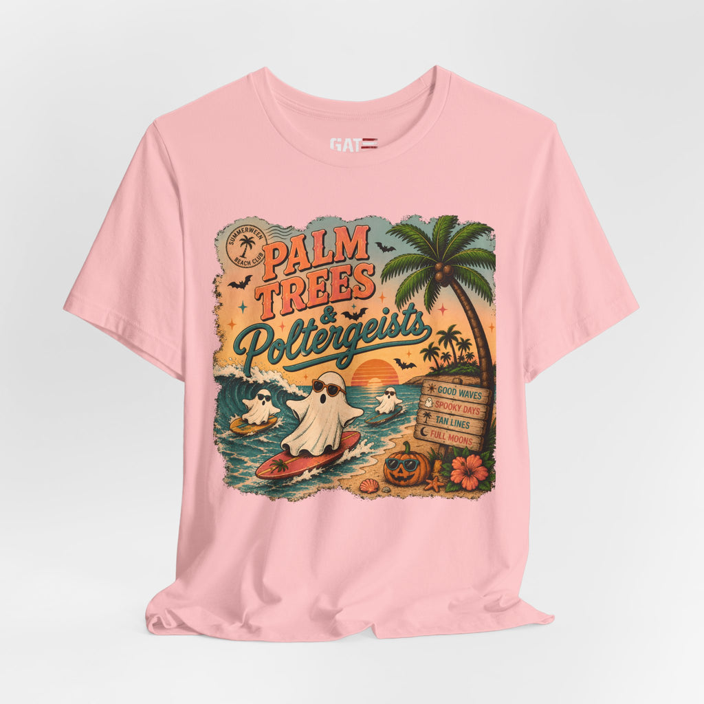 Summerween Shirt, Spooky Beach Shirt, Ghost Beach Tee, Halloween Beach Shirt, Coastal Halloween Tee, Tropical Ghost Shirt