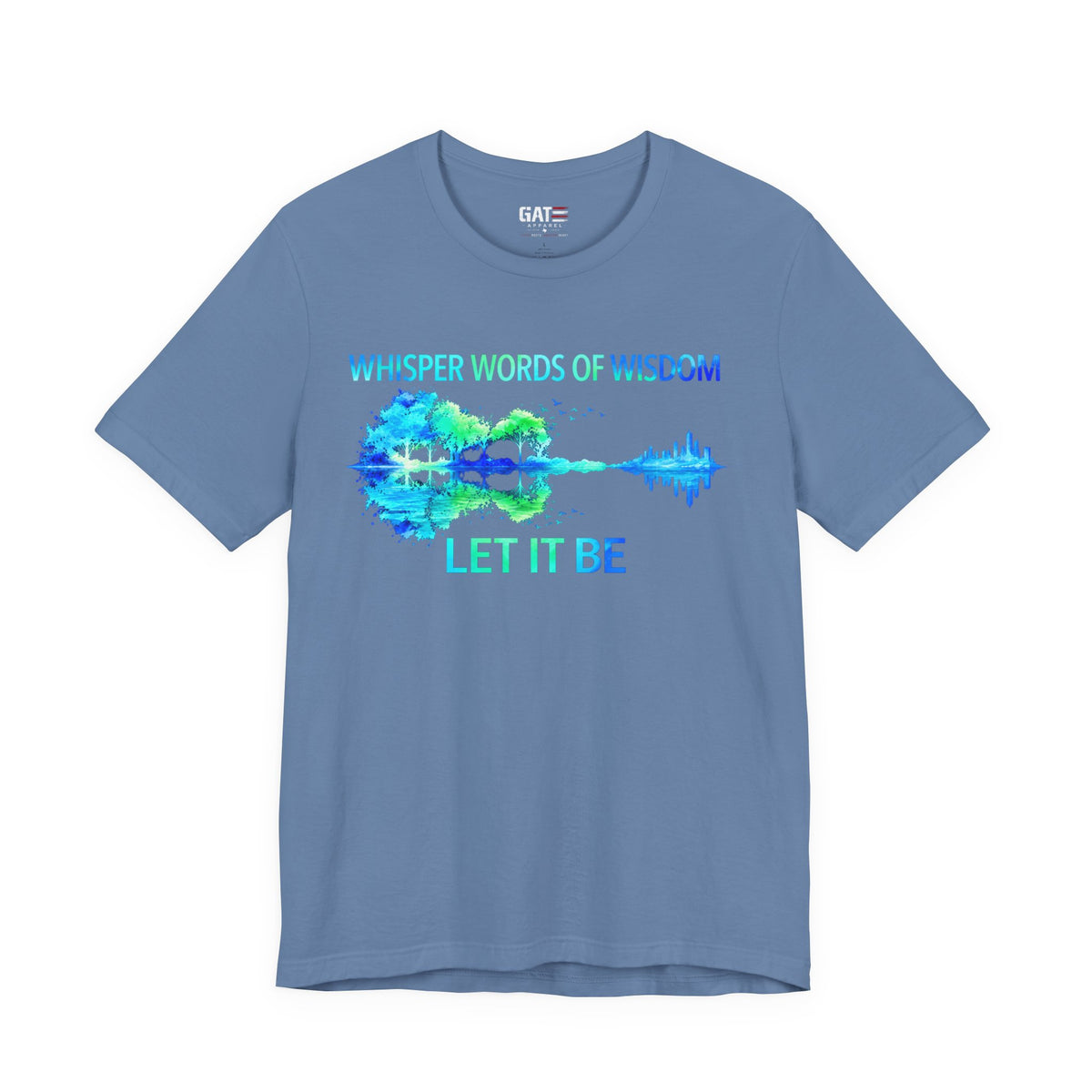 Let It Be Guitar Tee — 'Whisper Words of Wisdom' Music Lover T‑Shirt