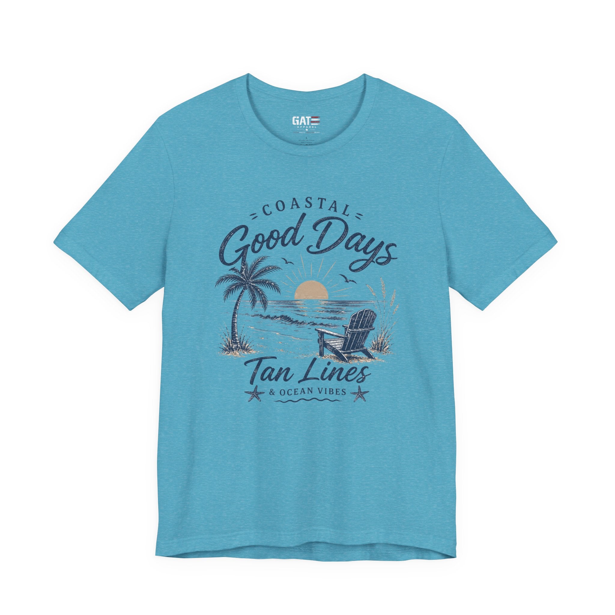 Coastal Good Days Tee — 'Tan Lines' Beach Sunset T-Shirt