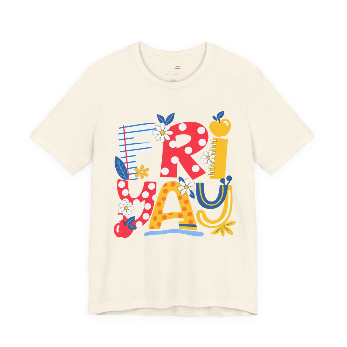 FRIYAY Teacher Shirt | Colorful Floral Classroom Tee