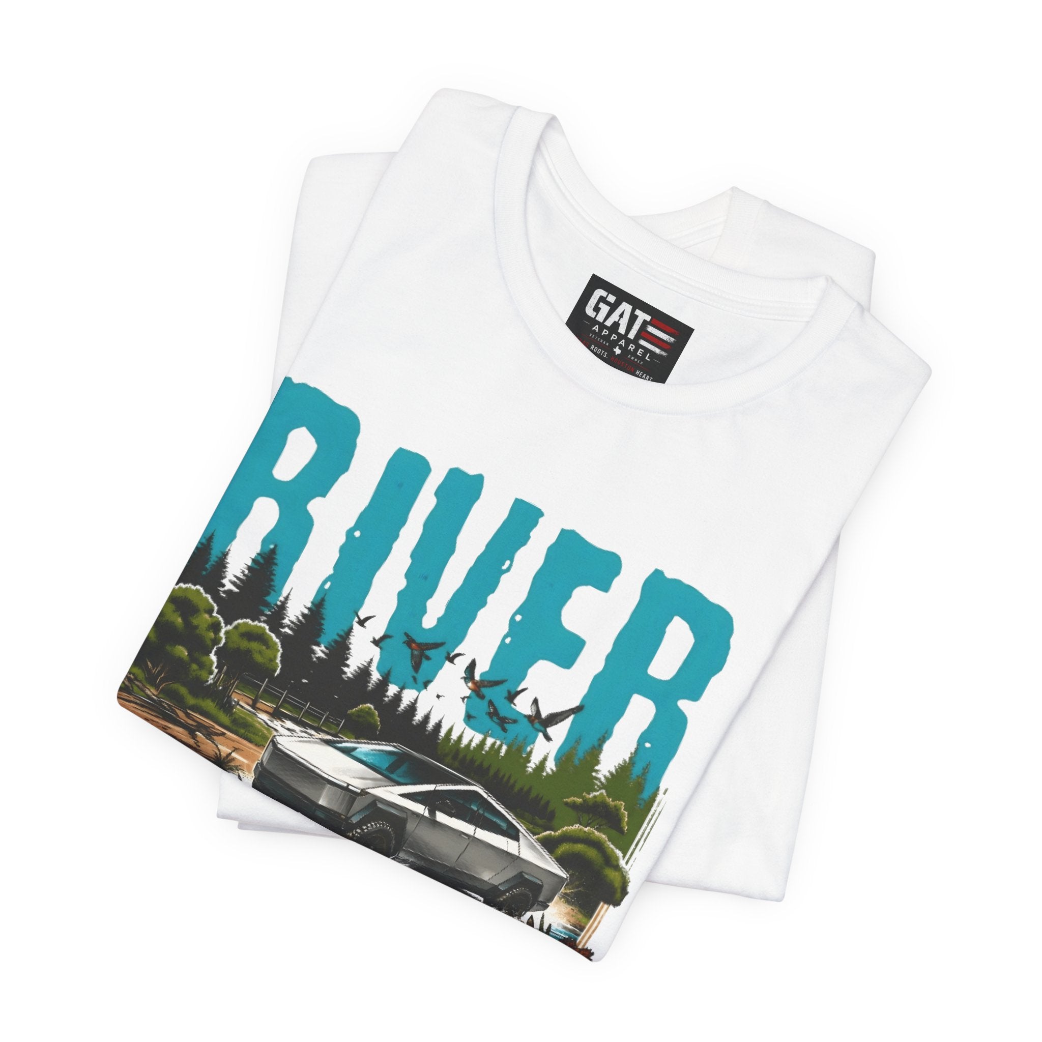Cybertruck River Conqueror Shirt, Tesla Cybertruck Off Road Tee, Adventure Truck Shirt, Camping Shirt, Outdoor Lover Gift