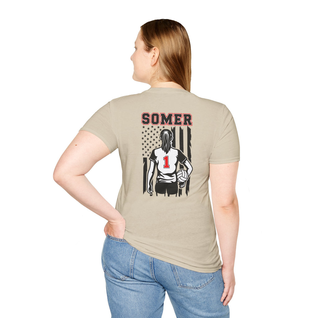 Volleyball Mom T‑Shirt – Custom Name