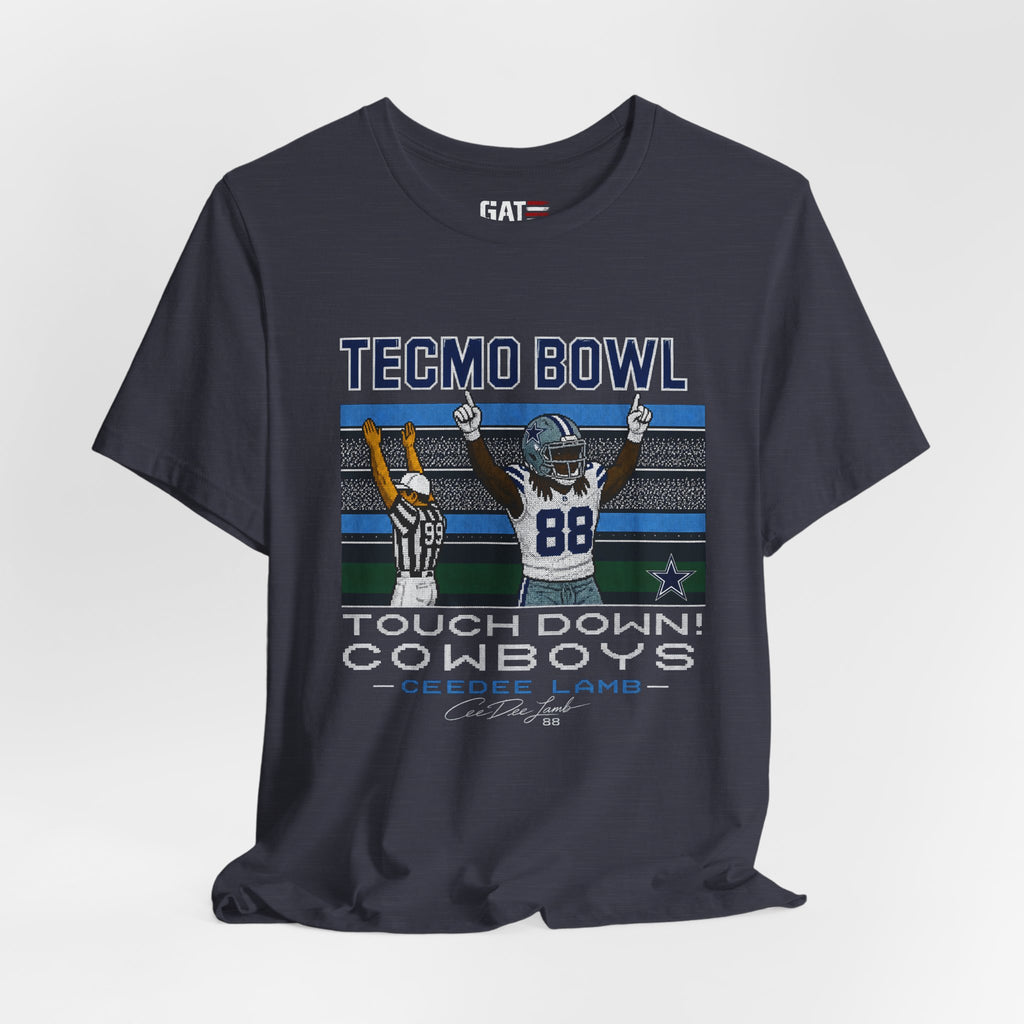 Retro CeeDee Lamb Shirt, Tecmo Bowl Inspired Cowboys Football Tee, Vintage 8 Bit Gamer Shirt, Touchdown Graphic Tee
