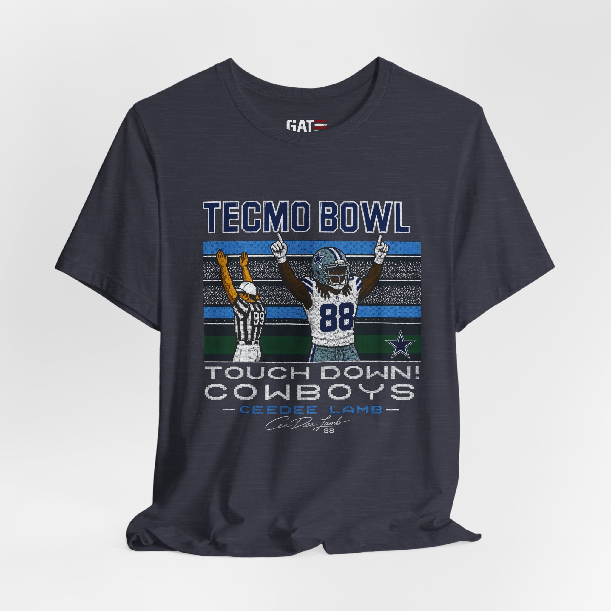Copy of Retro CeeDee Lamb Shirt, Tecmo Bowl Inspired Cowboys Football Tee, Vintage 8 Bit Gamer Shirt, Touchdown Graphic Tee