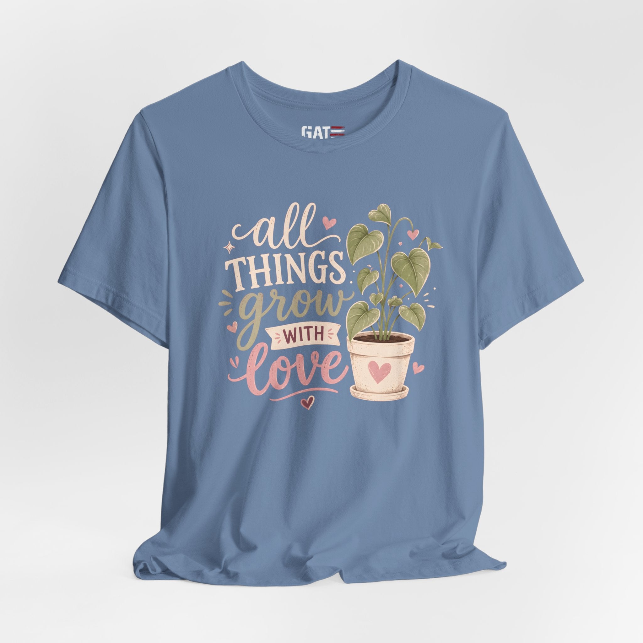 Plant Lover Shirt, All Things Grow With Love Shirt, Gardening Shirt, Botanical Tee, Plant Mom Gift, Flower Lover