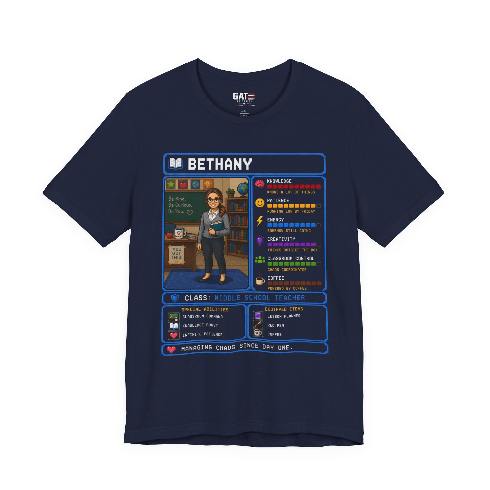 Custom Teacher RPG Character Shirt | Personalized Teacher Gift