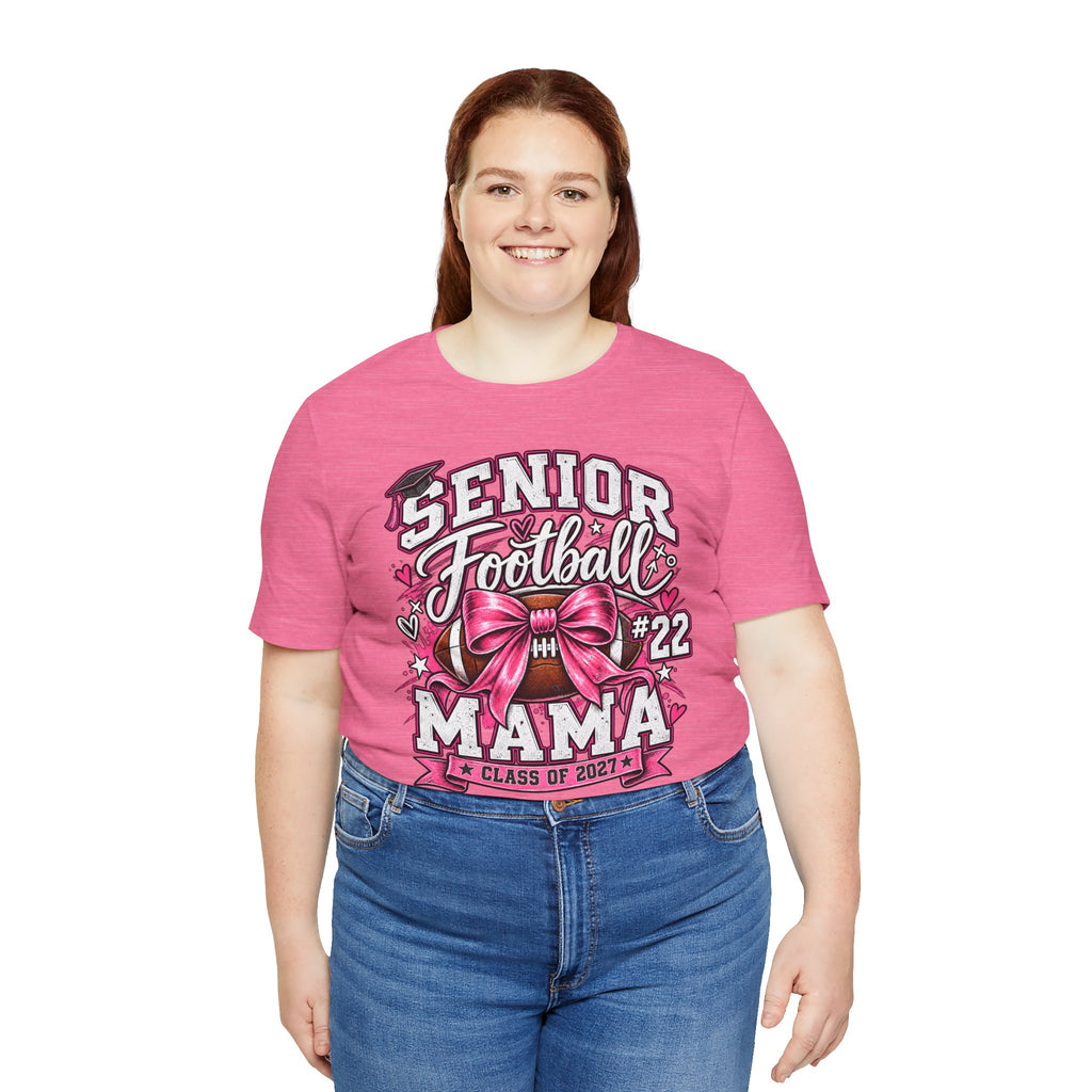 Football Mom Personalized Shirt Custom Player Name Number Helmet Game Day Tee