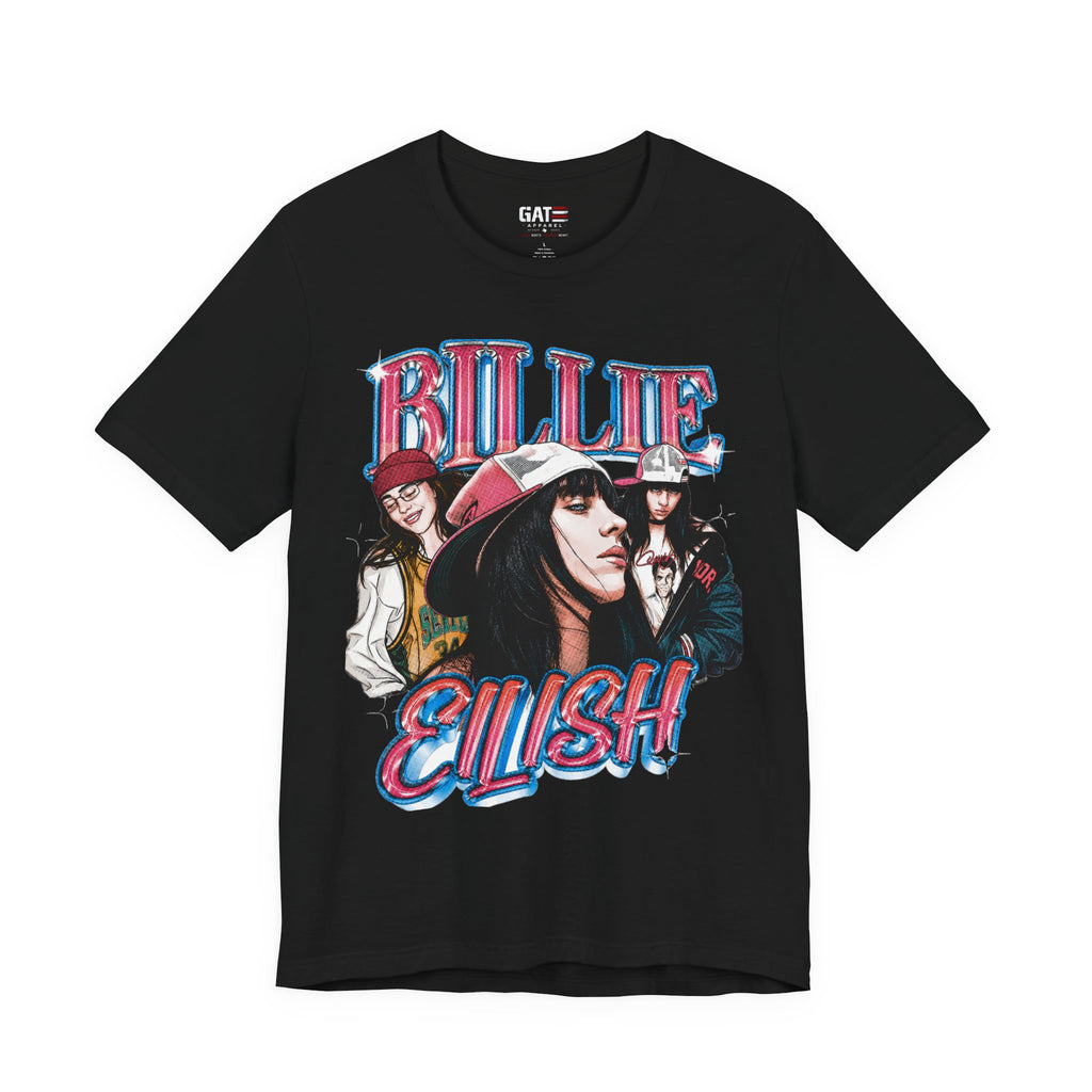 Graphic Tee — Retro Pop Artist Portrait "Billi Eilish"