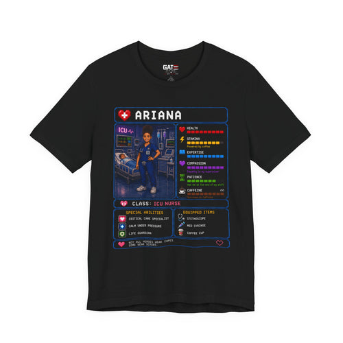 Custom ICU Nurse RPG Character Shirt | Personalized Nurse Gift