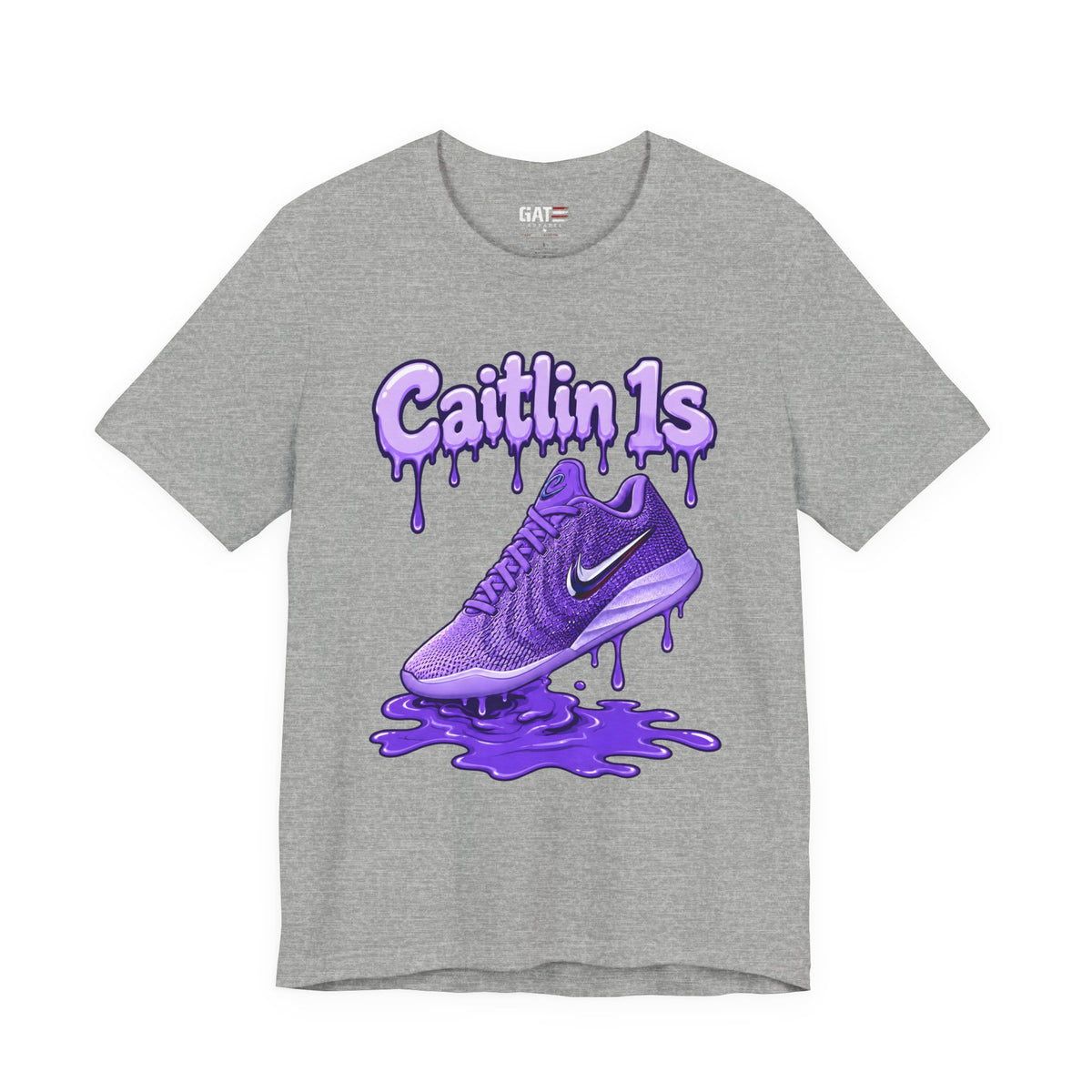 Caitlin Clark Caitlin 1s Purple Fade Paint Sneaker Shirt