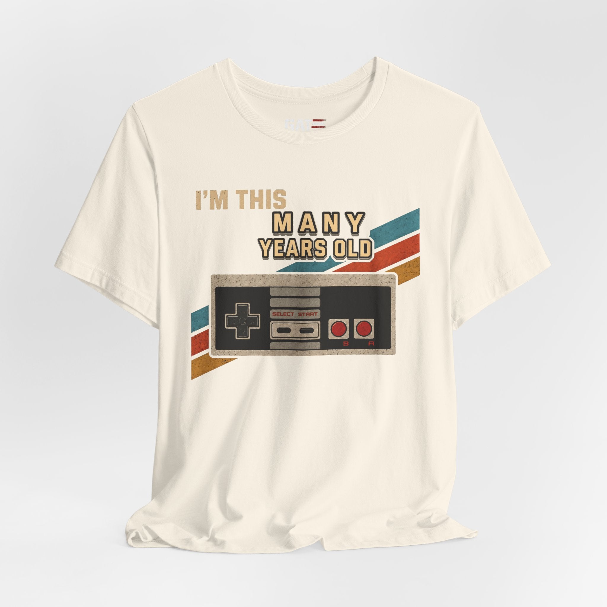 Retro Gaming Birthday Shirt, Gamer Gift for Men, I'm This Many Years Old Tee, 80s 90s Video Game Shirt, Classic Gamer Gift