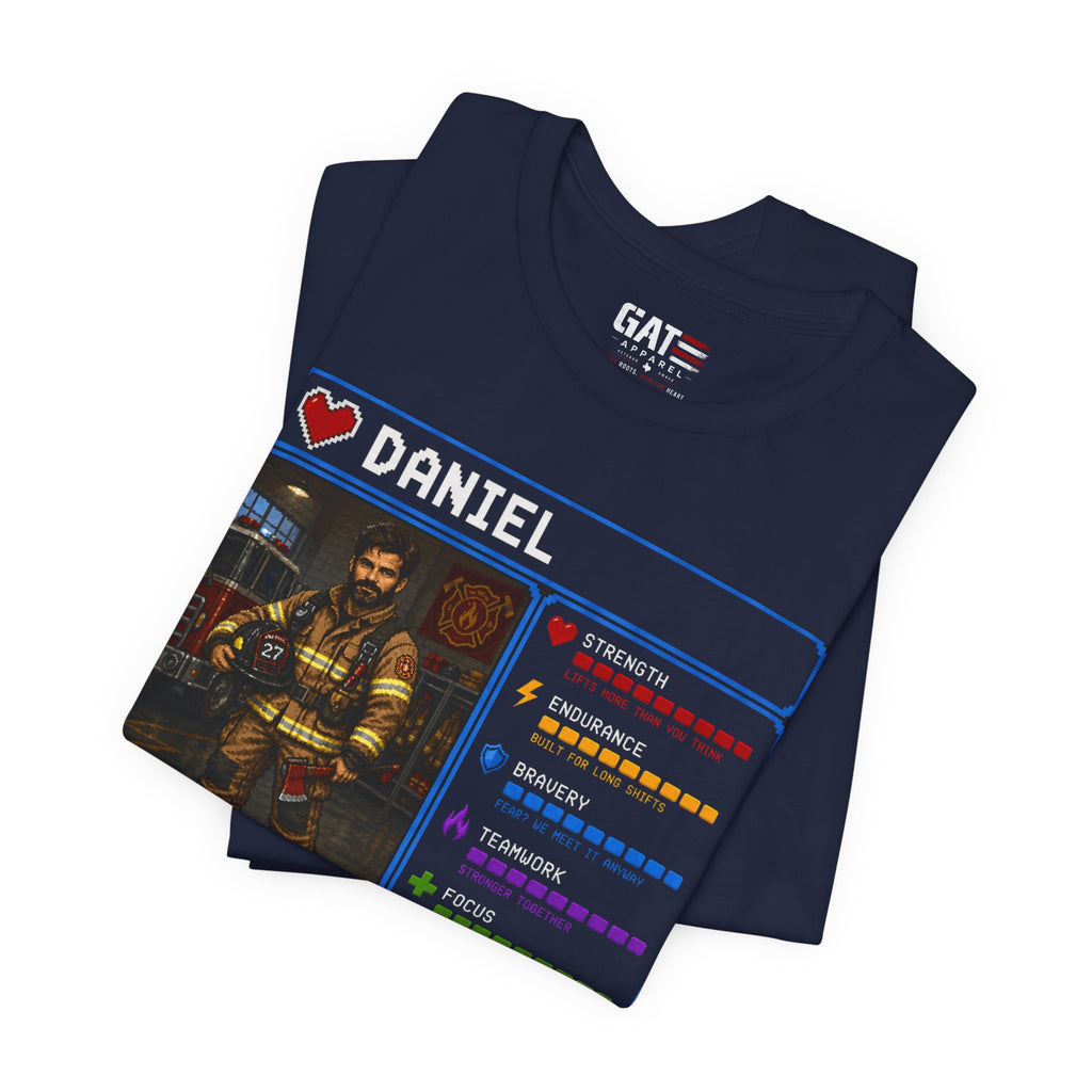 Custom Firefighter RPG Character Shirt | Personalized Firefighter Gift