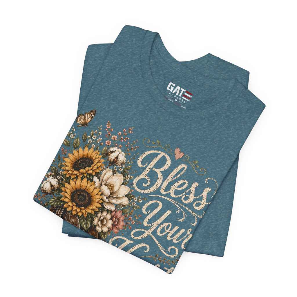 Funny Southern Shirt, Bless Your Heart Tee, Southern Humor Graphic Tee, Magnolia Floral Shirt, Country Girl Gift, Farmhouse Style Tee