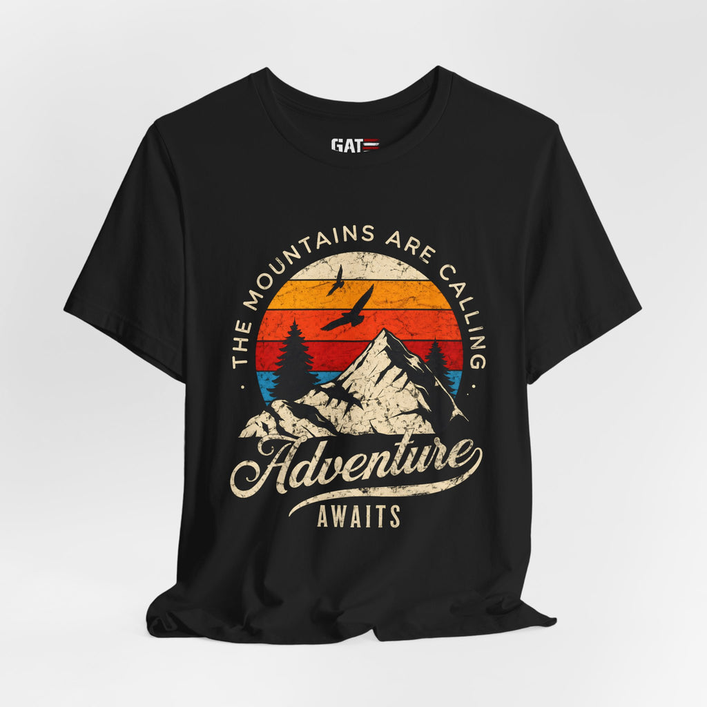 Mountain Adventure Shirt, The Mountains Are Calling Adventure Awaits Tee, Vintage Hiking T Shirt, Camping Shirt, Outdoor Lover Gift, Nature