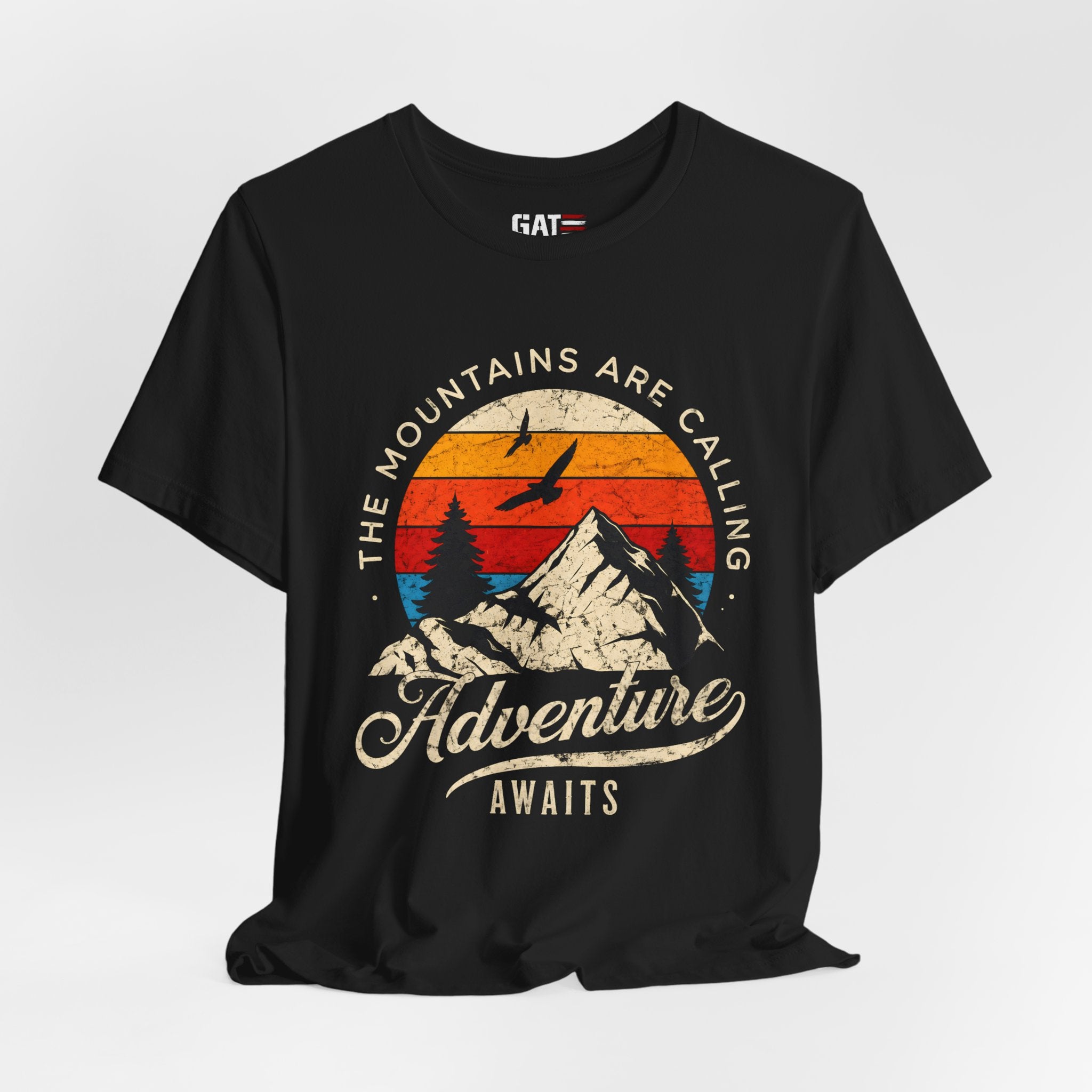 Mountain Adventure Shirt, The Mountains Are Calling Adventure Awaits Tee, Vintage Hiking T Shirt, Camping Shirt, Outdoor Lover Gift, Nature