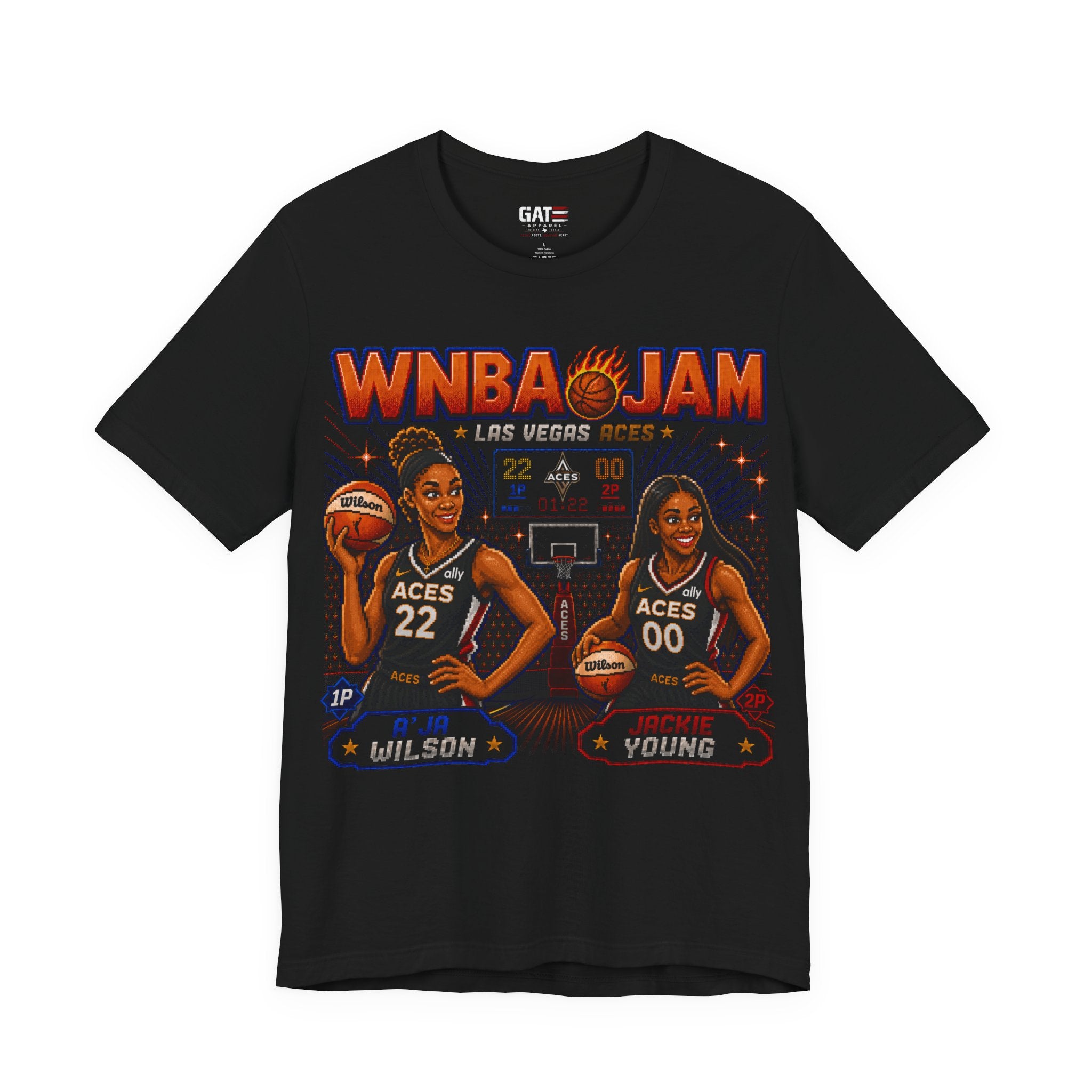 A'ja Wilson Jackie Young WNBA Jam New York Liberty Graphic T-Shirt