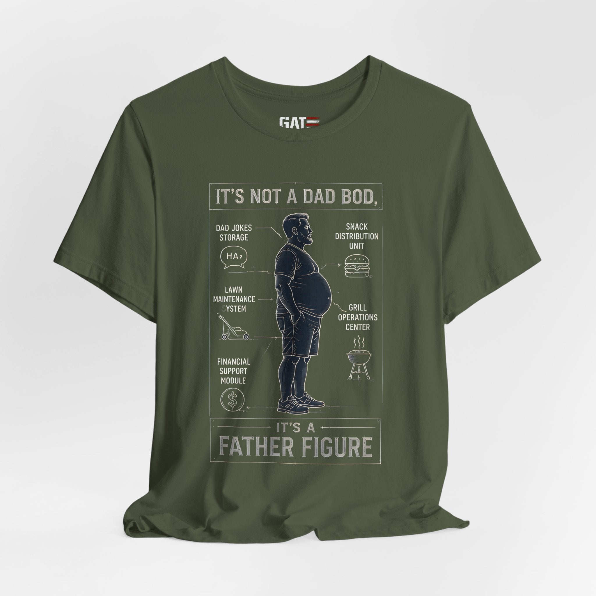 It's Not a Dad Bod It's a Father Figure Shirt | Funny Dad Shirt | Blueprint Dad Bod Tee | Father's Day Gift for Dad | Grill Master Dad Tee