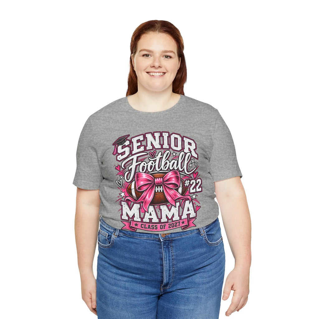 Football Mom Personalized Shirt Custom Player Name Number Helmet Game Day Tee