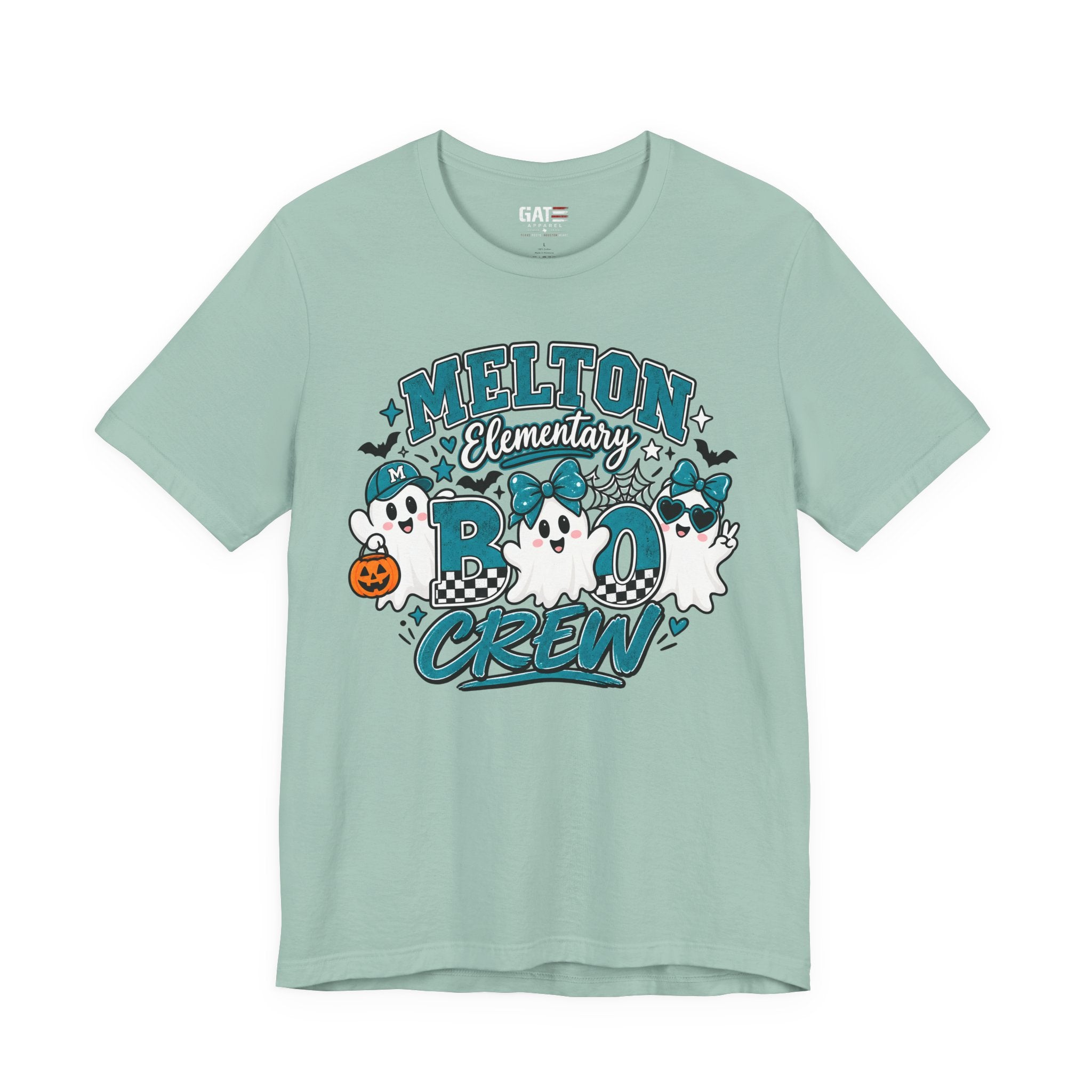 Melton Elementary Boo Crew T-Shirt — Cute Halloween Ghost School Tee
