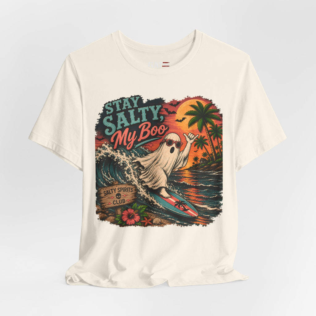 Summerween Shirt, Spooky Beach Shirt, Ghost Beach Tee, Halloween Beach Shirt, Coastal Halloween Tee, Tropical Ghost Shirt