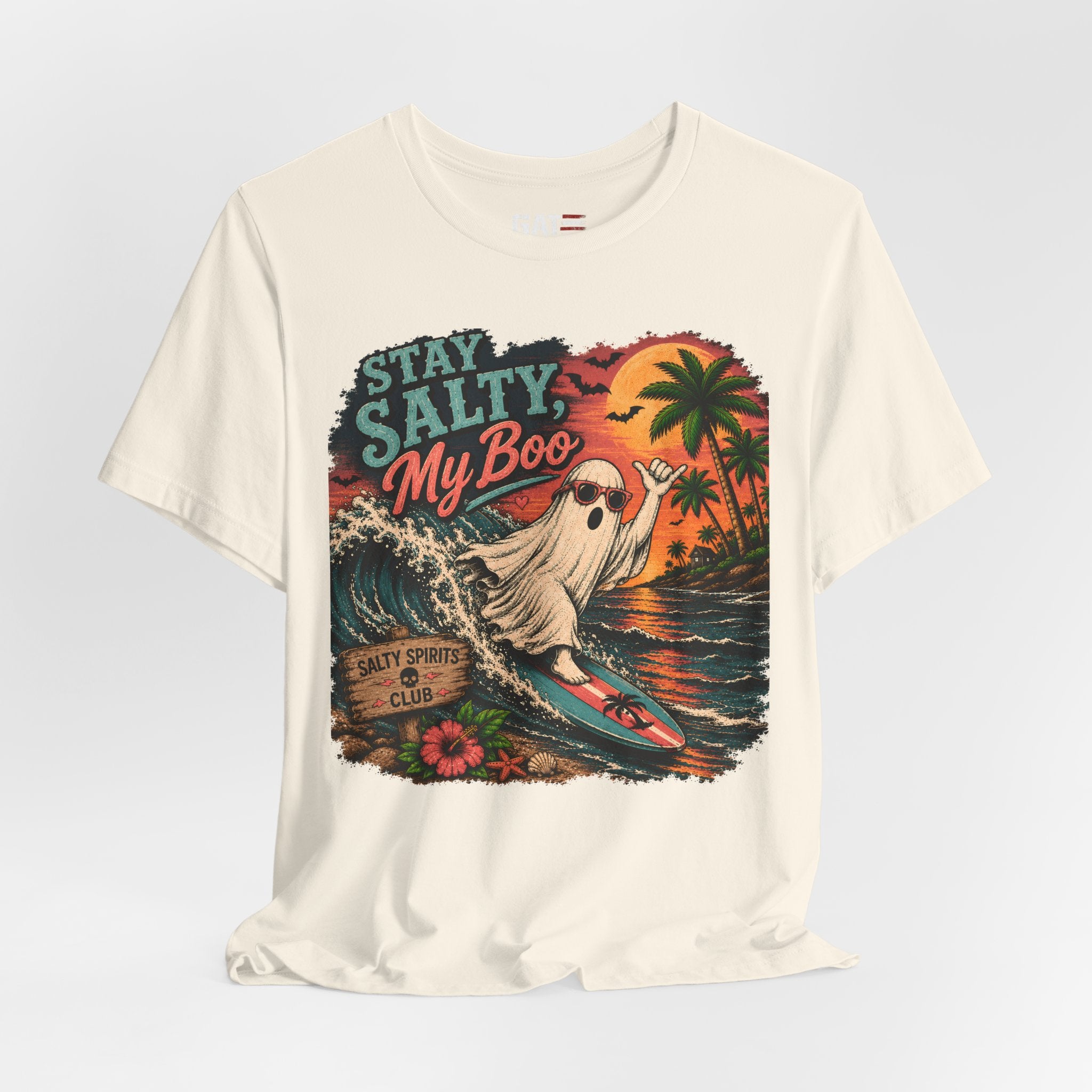 Summerween Shirt, Spooky Beach Shirt, Ghost Beach Tee, Halloween Beach Shirt, Coastal Halloween Tee, Tropical Ghost Shirt